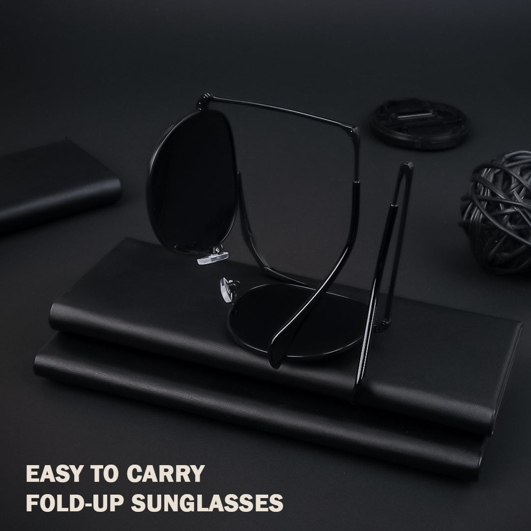 Twist | Black Polarized Round Sunglasses - PMG4145