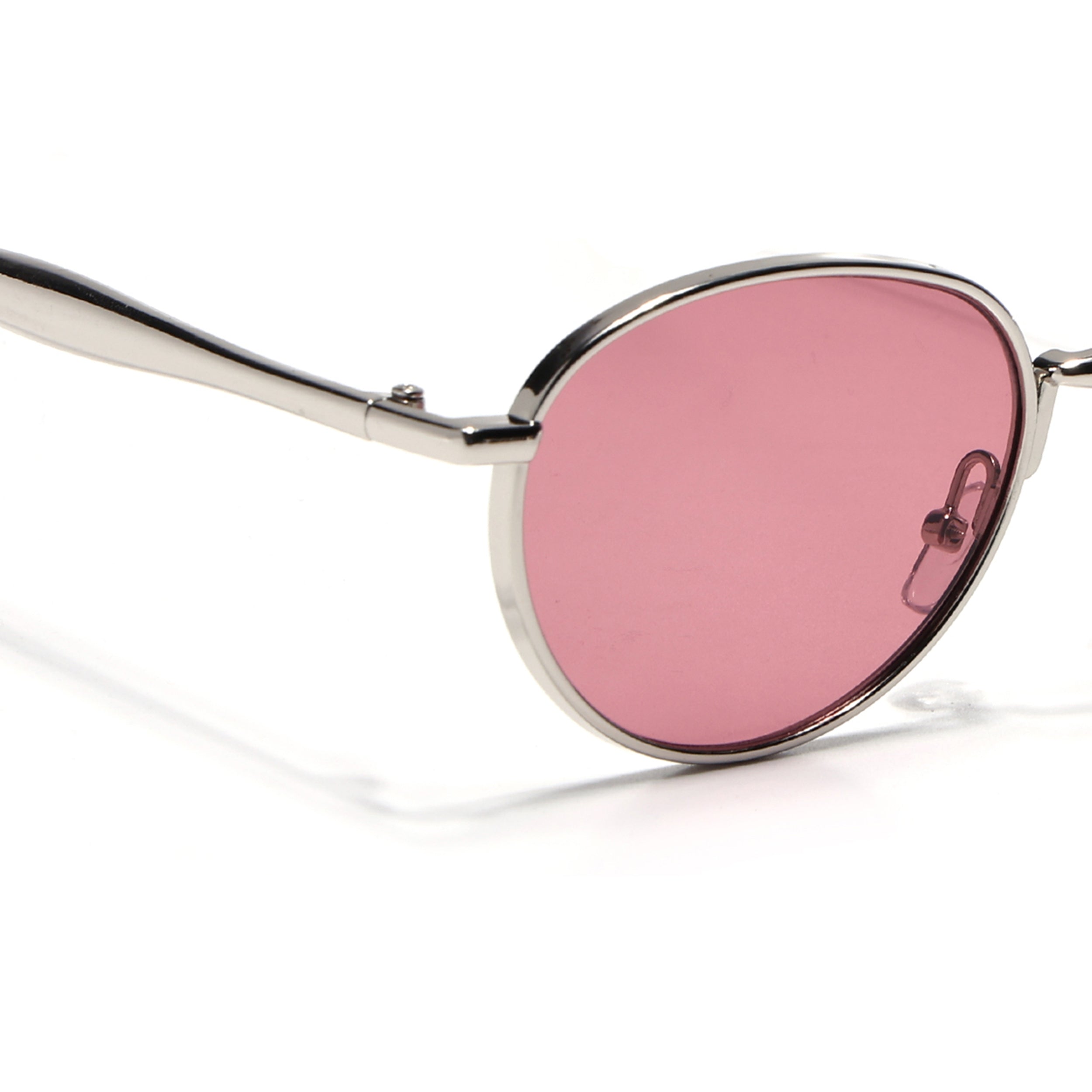 Sphere | Silver Round Sunglasses | Wine Lens - MG7611
