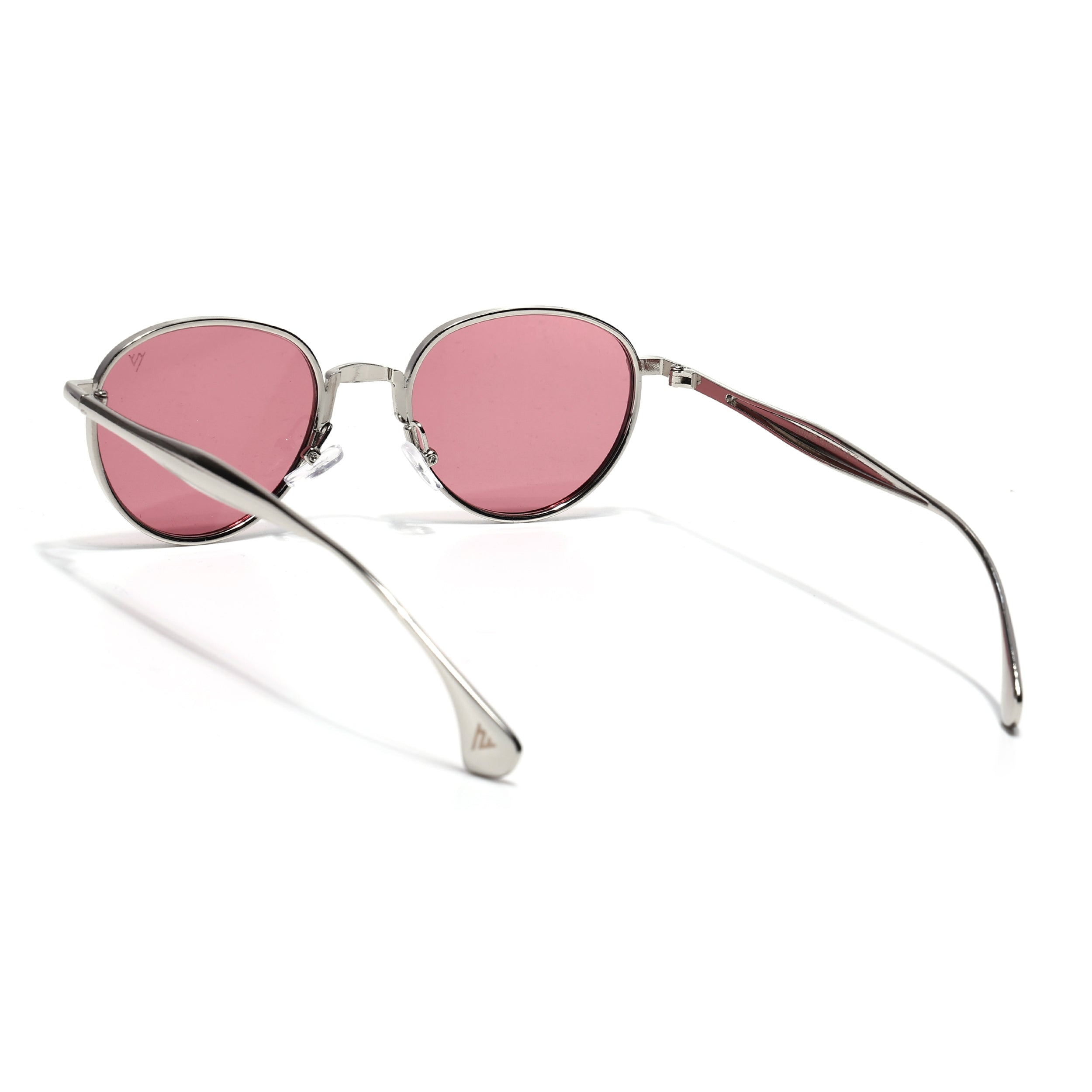 Sphere | Silver Round Sunglasses | Wine Lens - MG7611