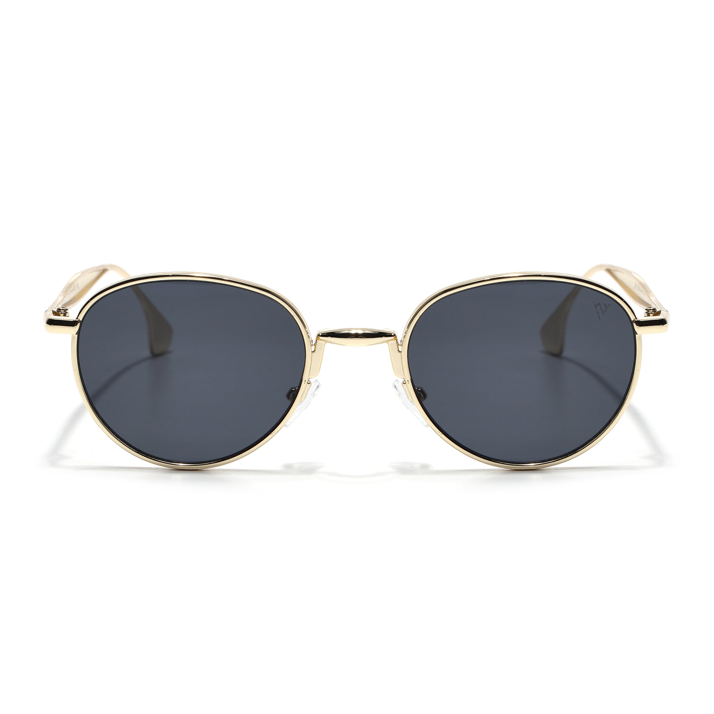 Sphere | Golden Round Sunglasses | Black Lens - MG7612