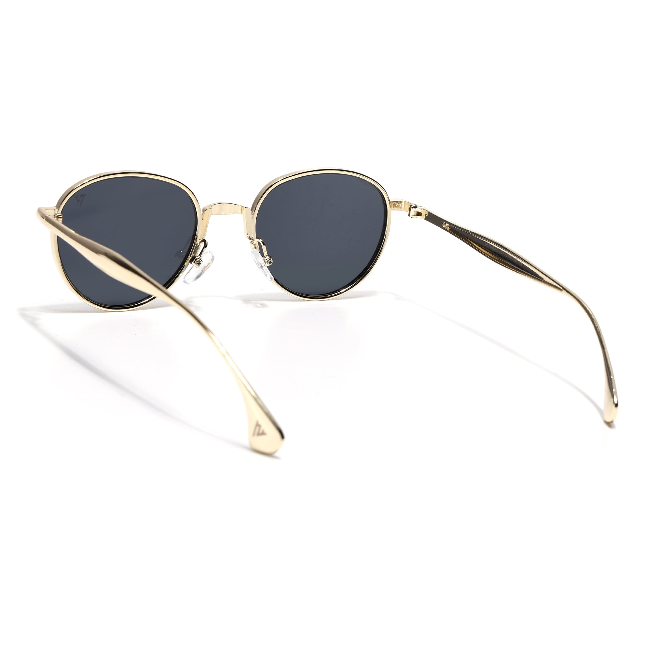 Sphere | Golden Round Sunglasses | Black Lens - MG7612