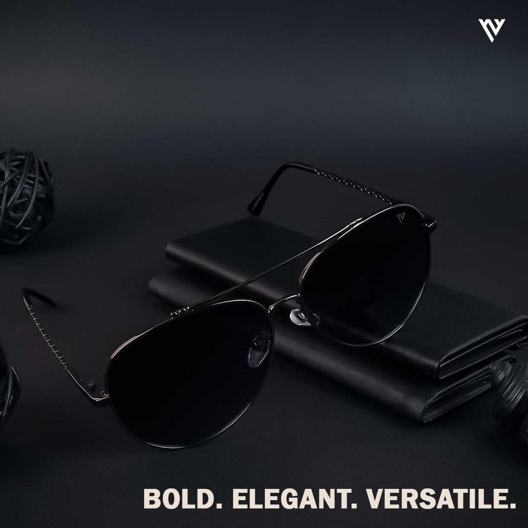 Voyage Exclusive Grey Polarized Aviator Sunglasses for Men & Women - PMG4136