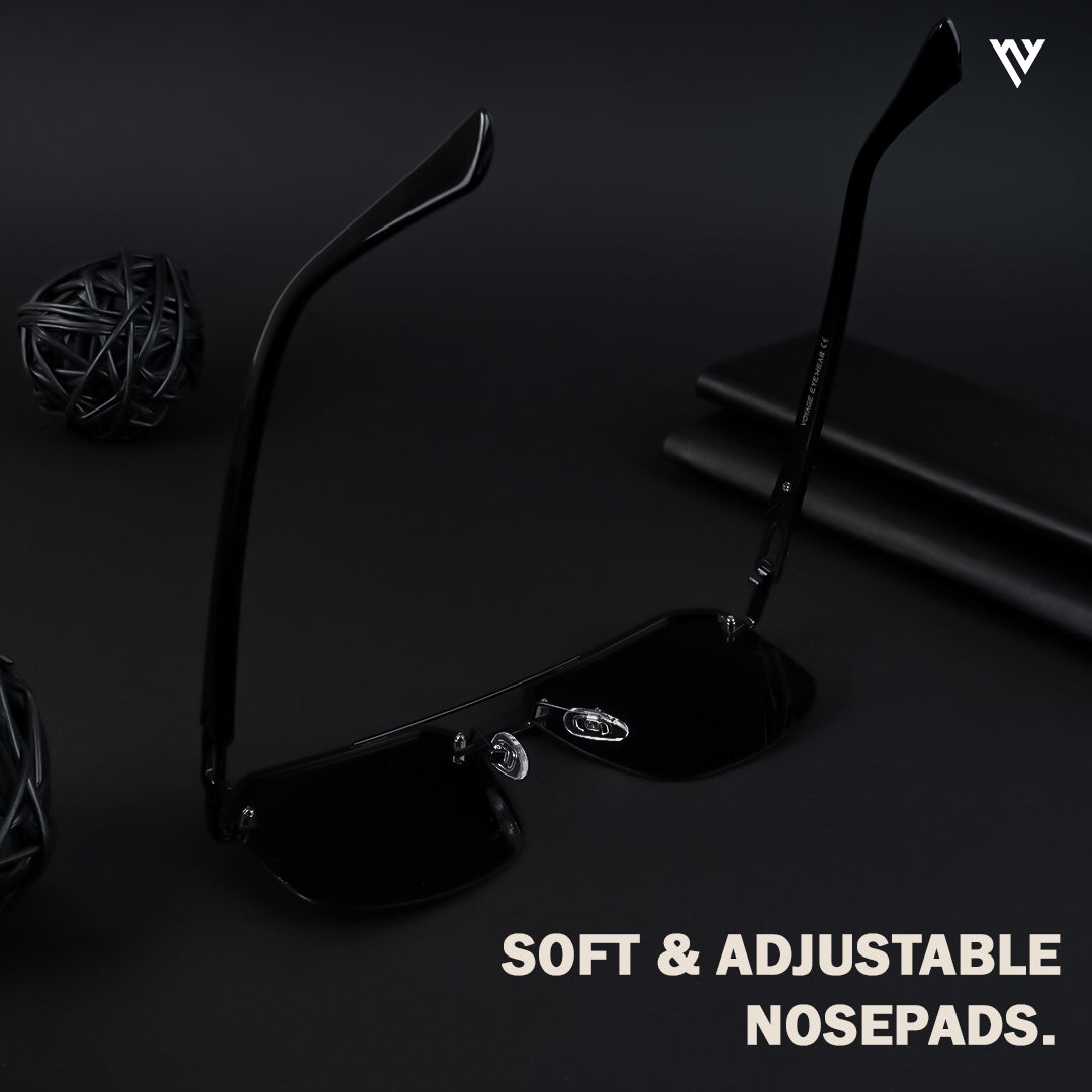 Odyssey | Black Polarized Wayfarer Sunglasses - PMG4143