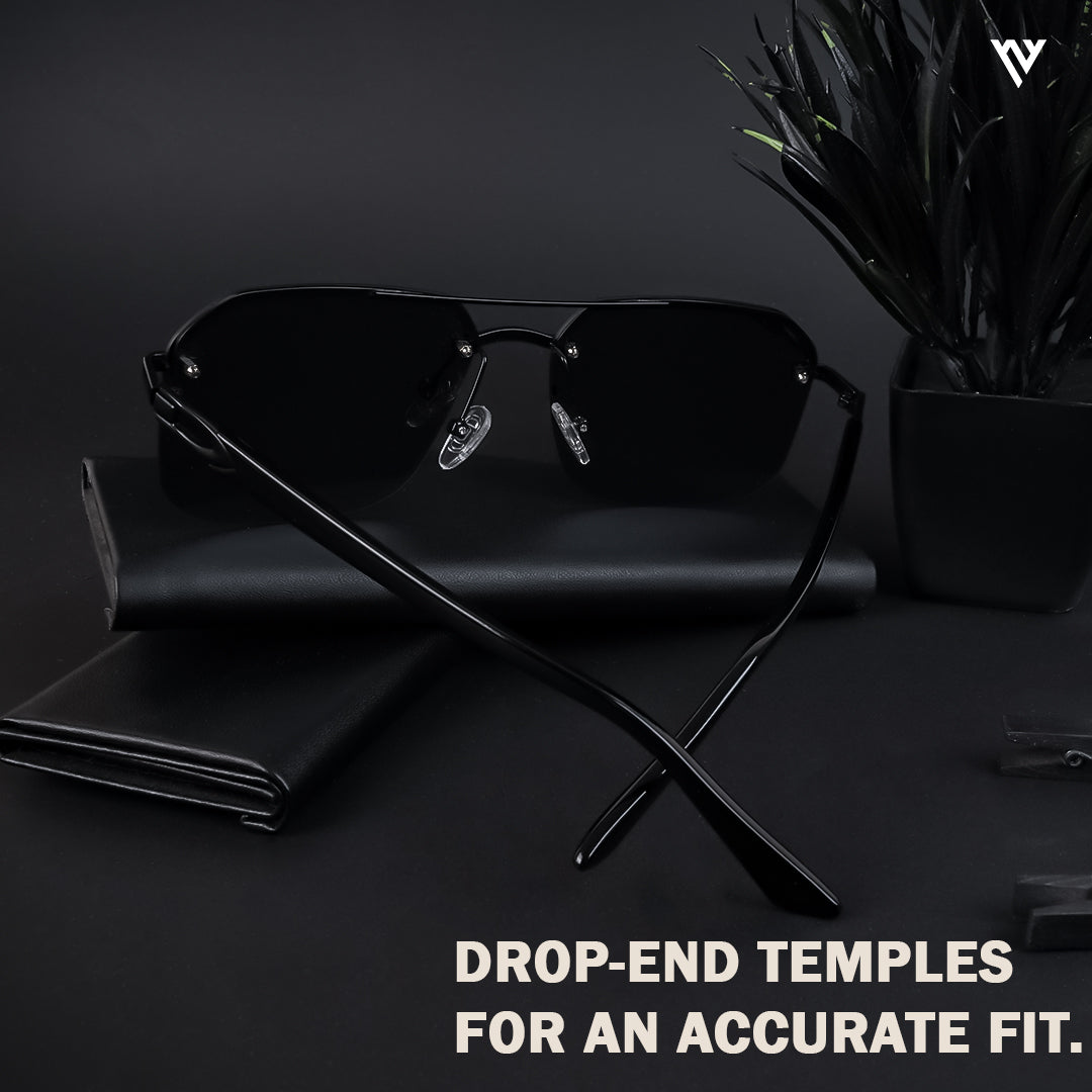 Odyssey | Black Polarized Wayfarer Sunglasses - PMG4143