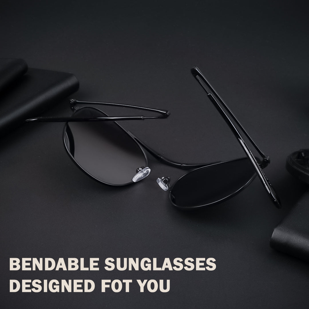 Twist | Black Polarized Round Sunglasses - PMG4145