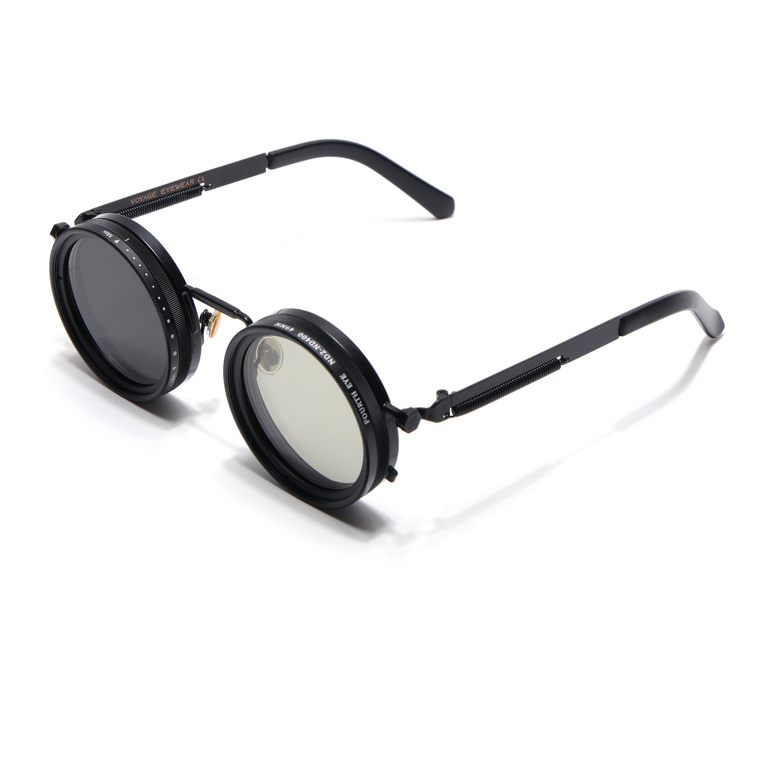Transformer | Round Polarized Sunglasses | Black Frame - PMG6841