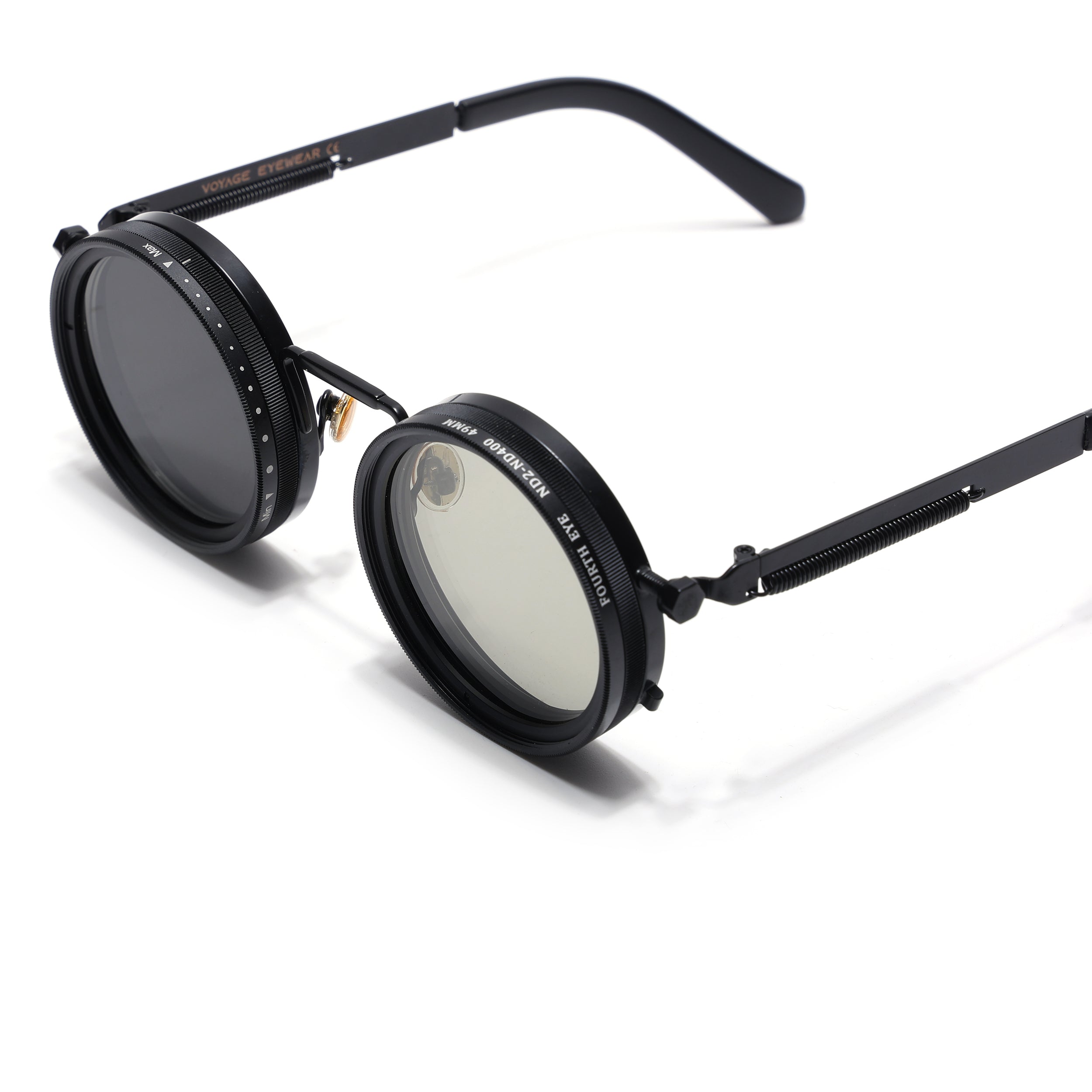 Transformer | Round Polarized Sunglasses | Black Frame - PMG6841