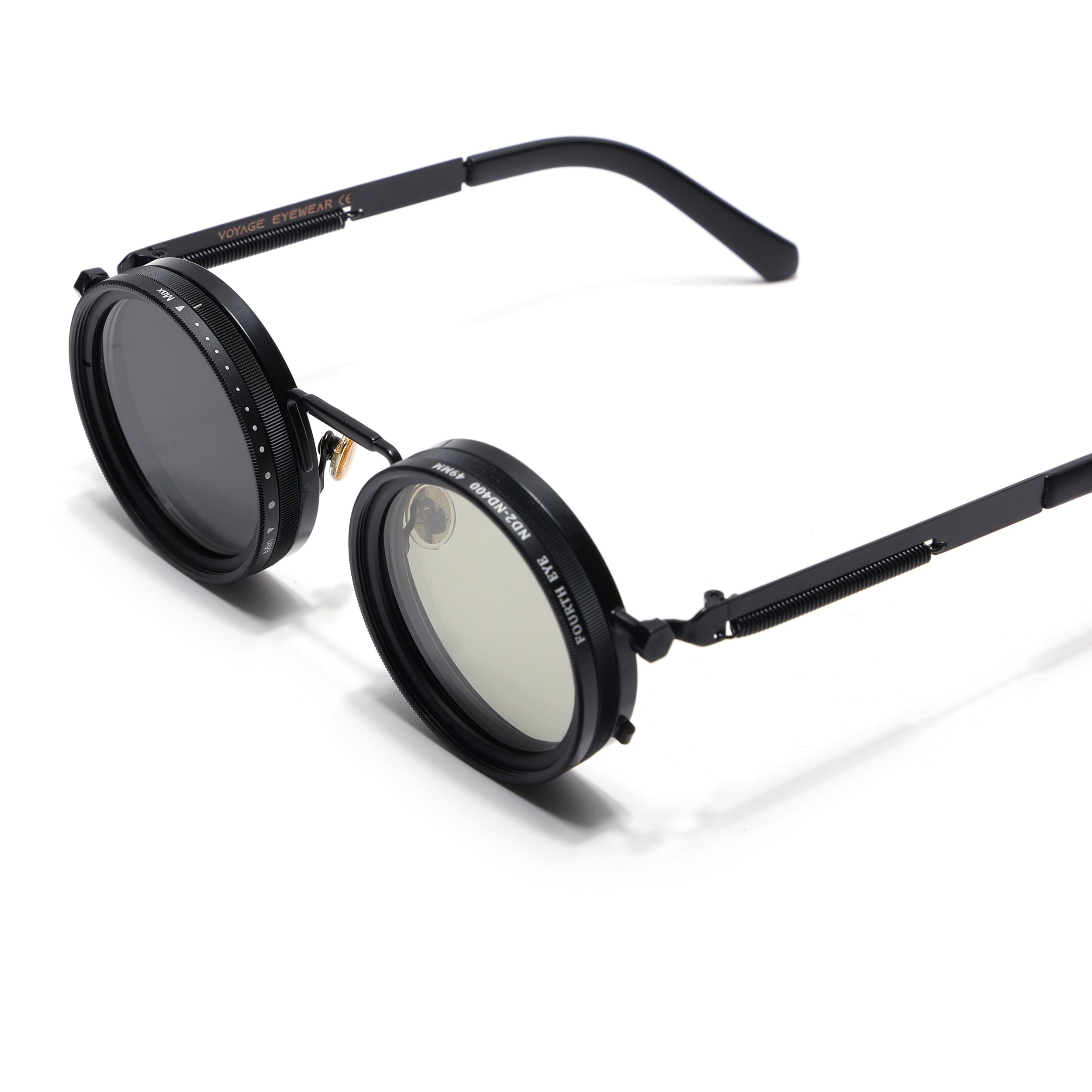Transformer | Round Polarized Sunglasses | Black Frame - PMG6841