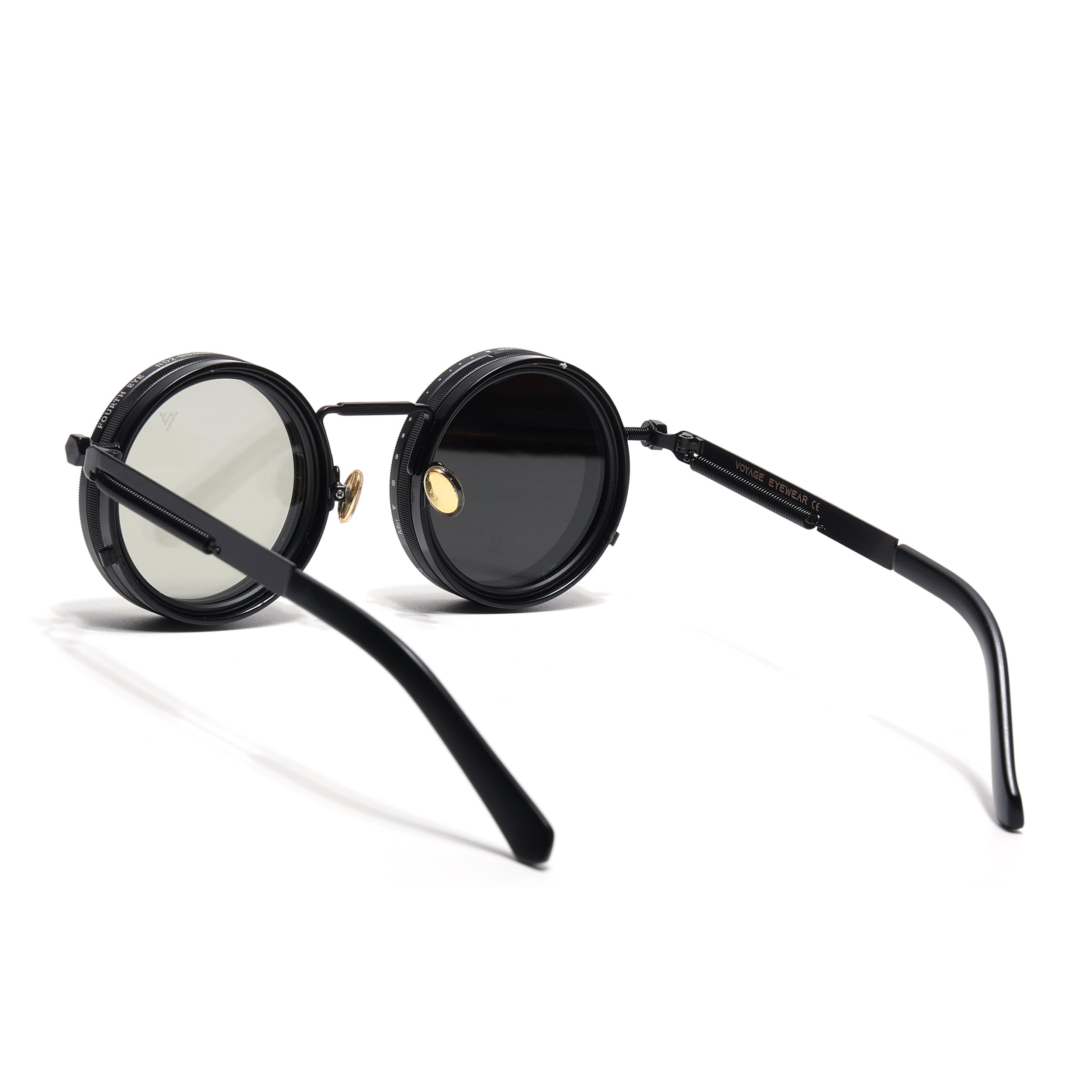 Transformer | Round Polarized Sunglasses | Black Frame - PMG6841