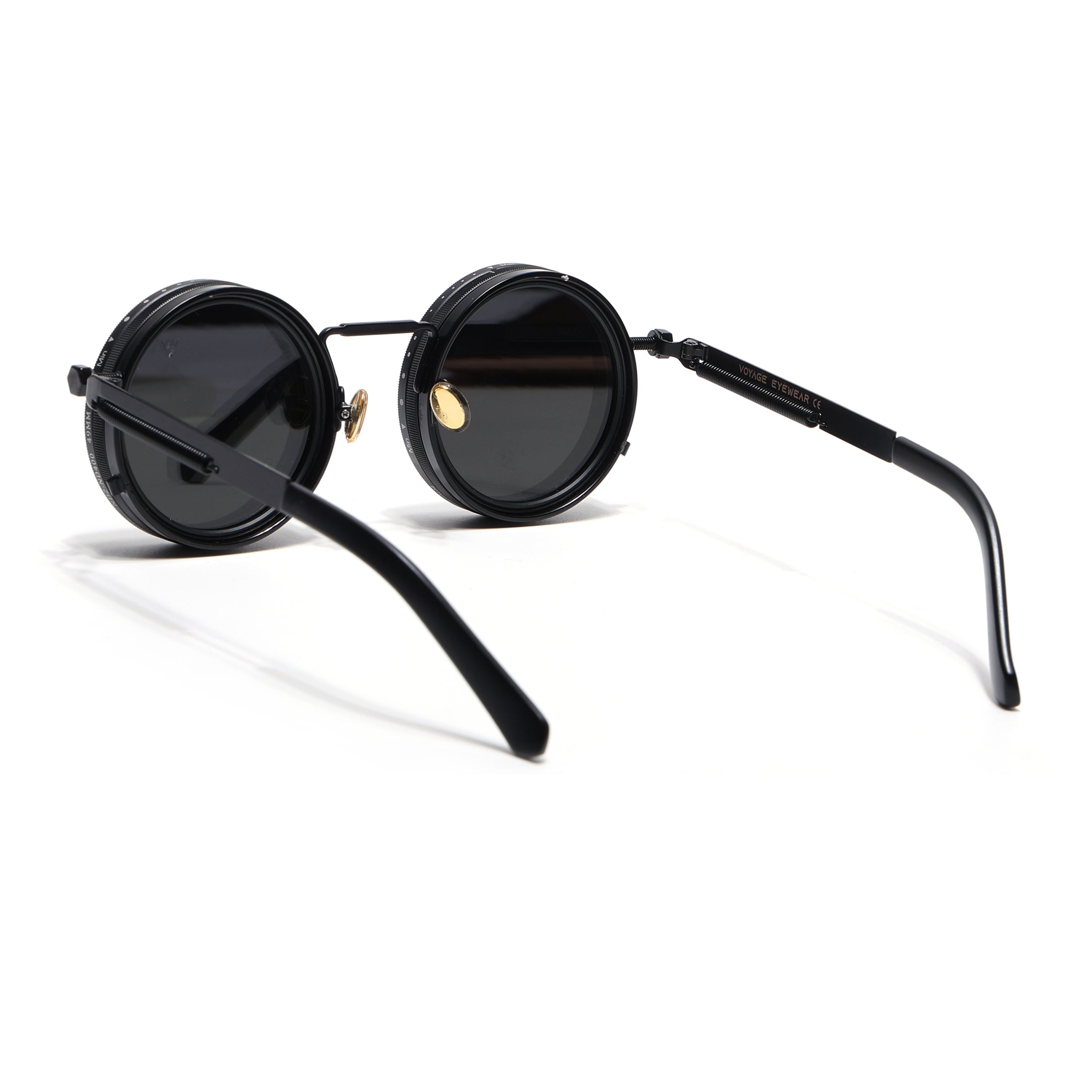 Transformer | Round Polarized Sunglasses | Black Frame - PMG6841