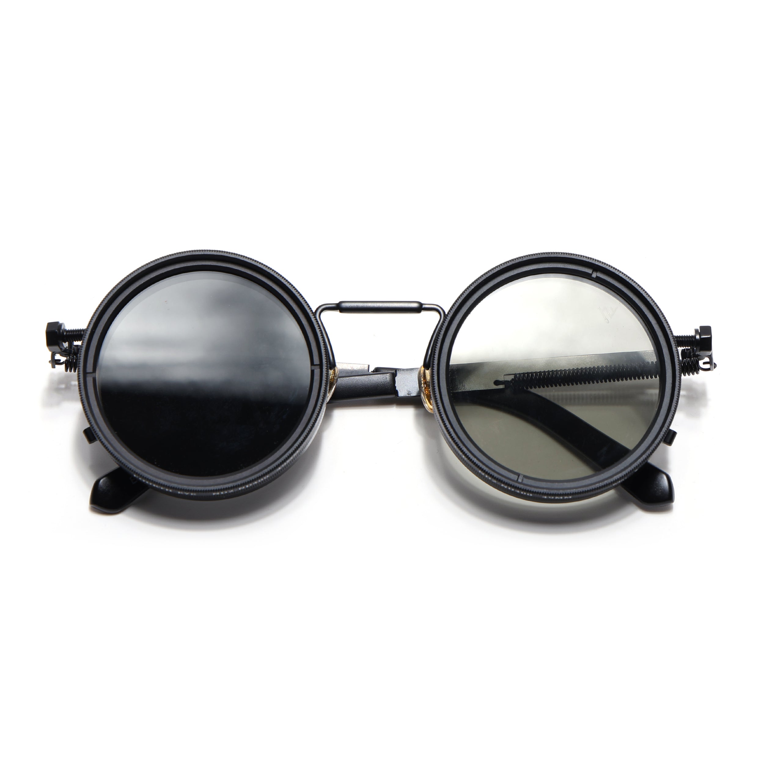 Transformer | Round Polarized Sunglasses | Black Frame - PMG6841