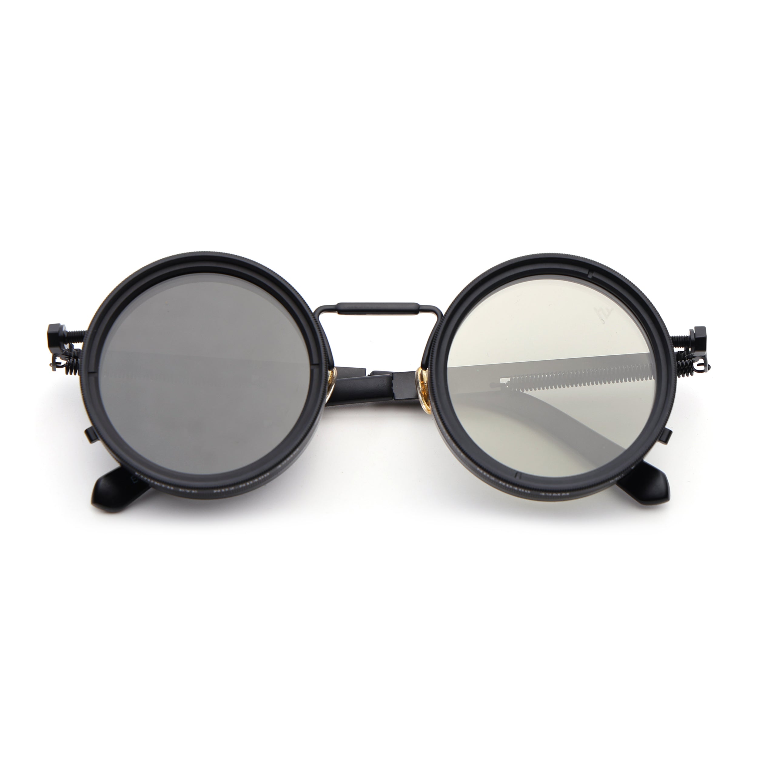 Transformer | Round Polarized Sunglasses | Black Frame - PMG6841