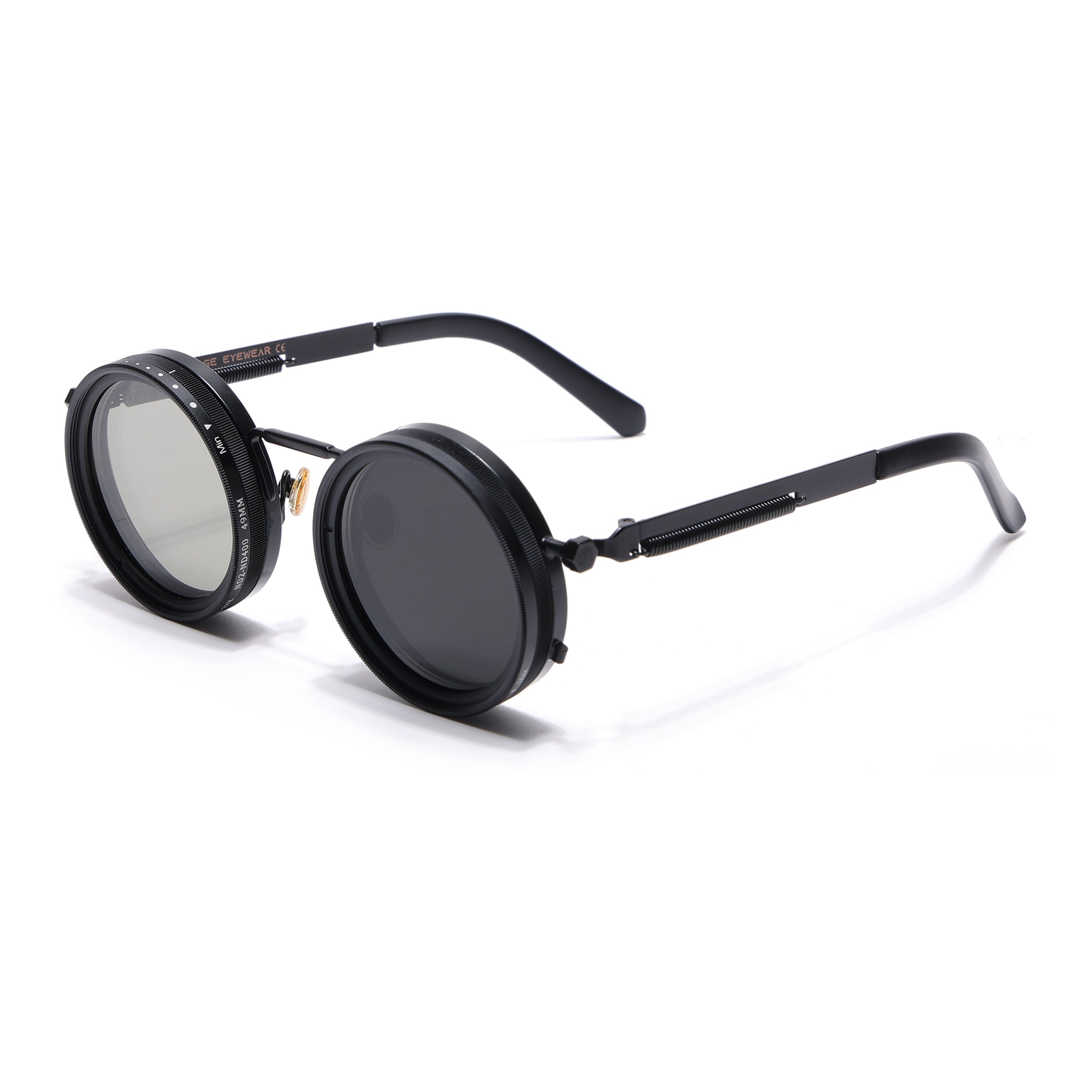 Transformer | Round Polarized Sunglasses | Black Frame - PMG6841