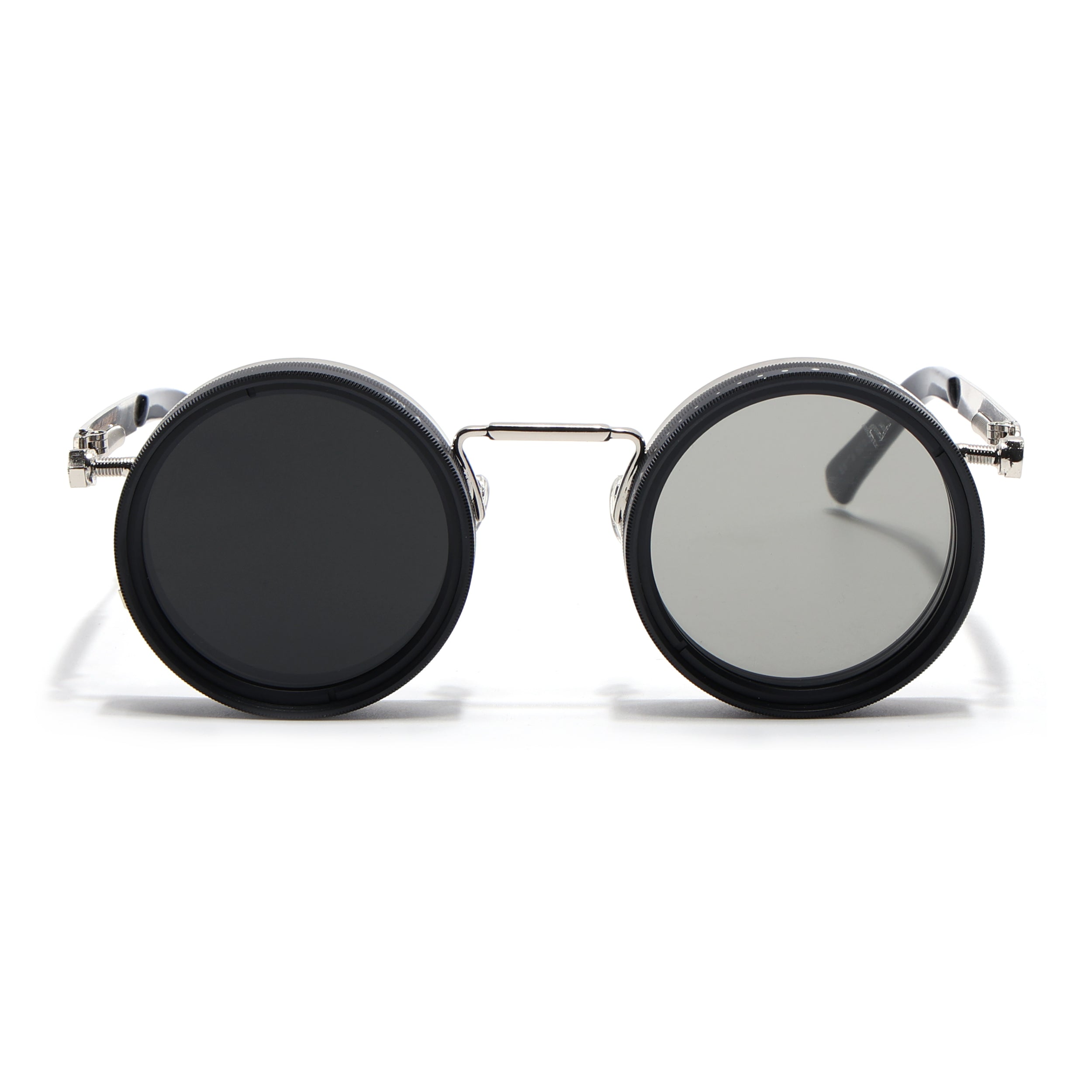 Transformer | Round Polarized Sunglasses | Silver Frame - PMG6842