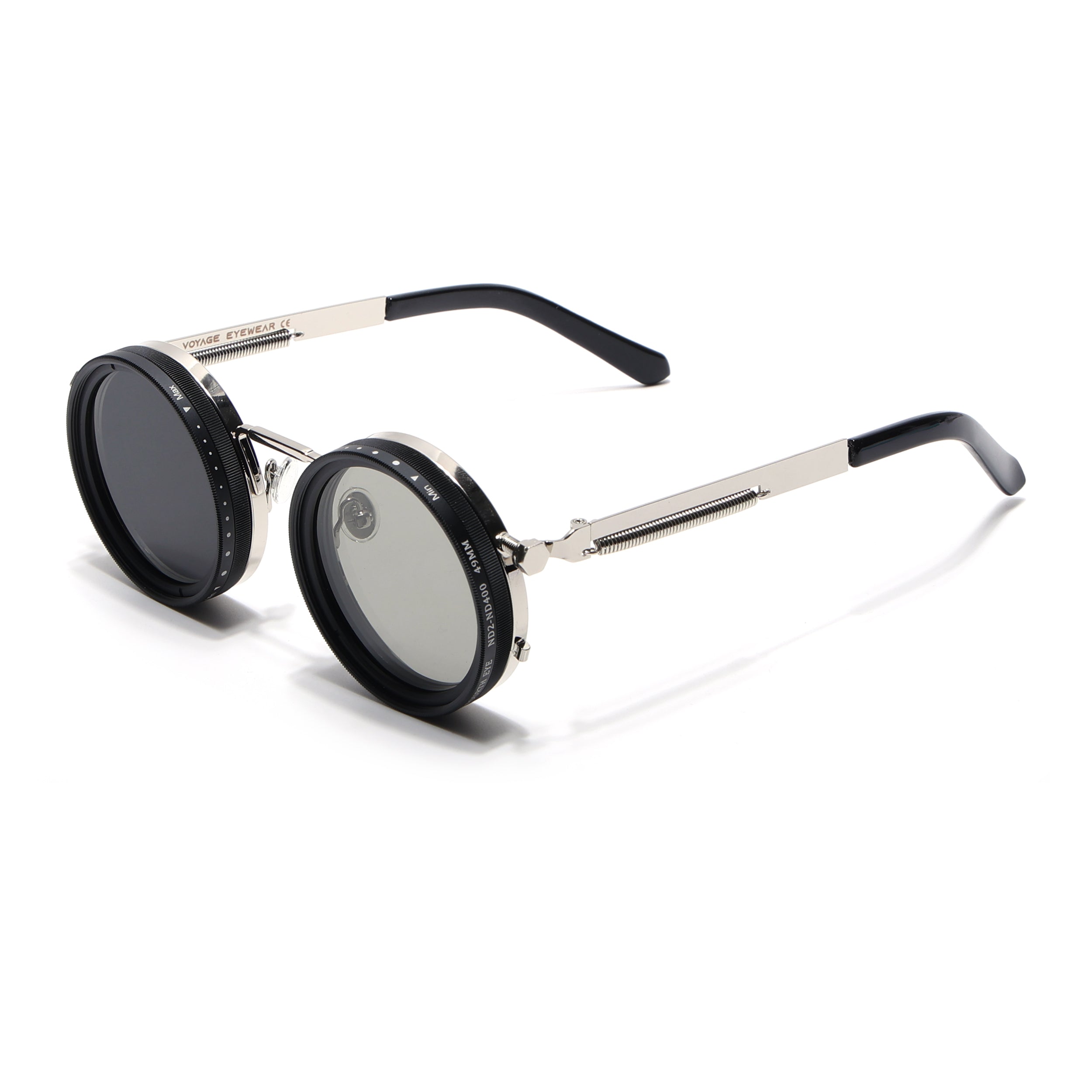 Transformer | Round Polarized Sunglasses | Silver Frame - PMG6842