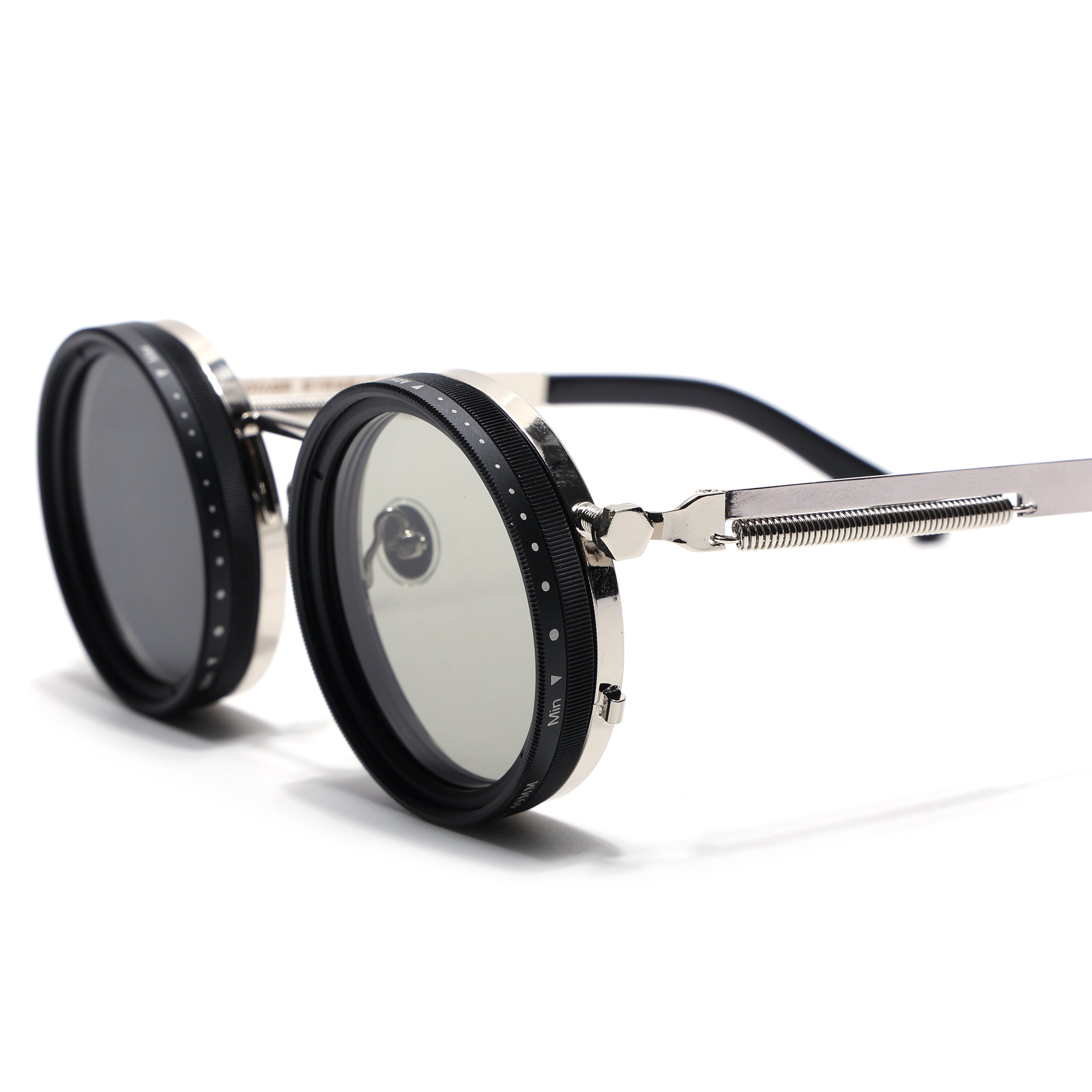 Transformer | Round Polarized Sunglasses | Silver Frame - PMG6842