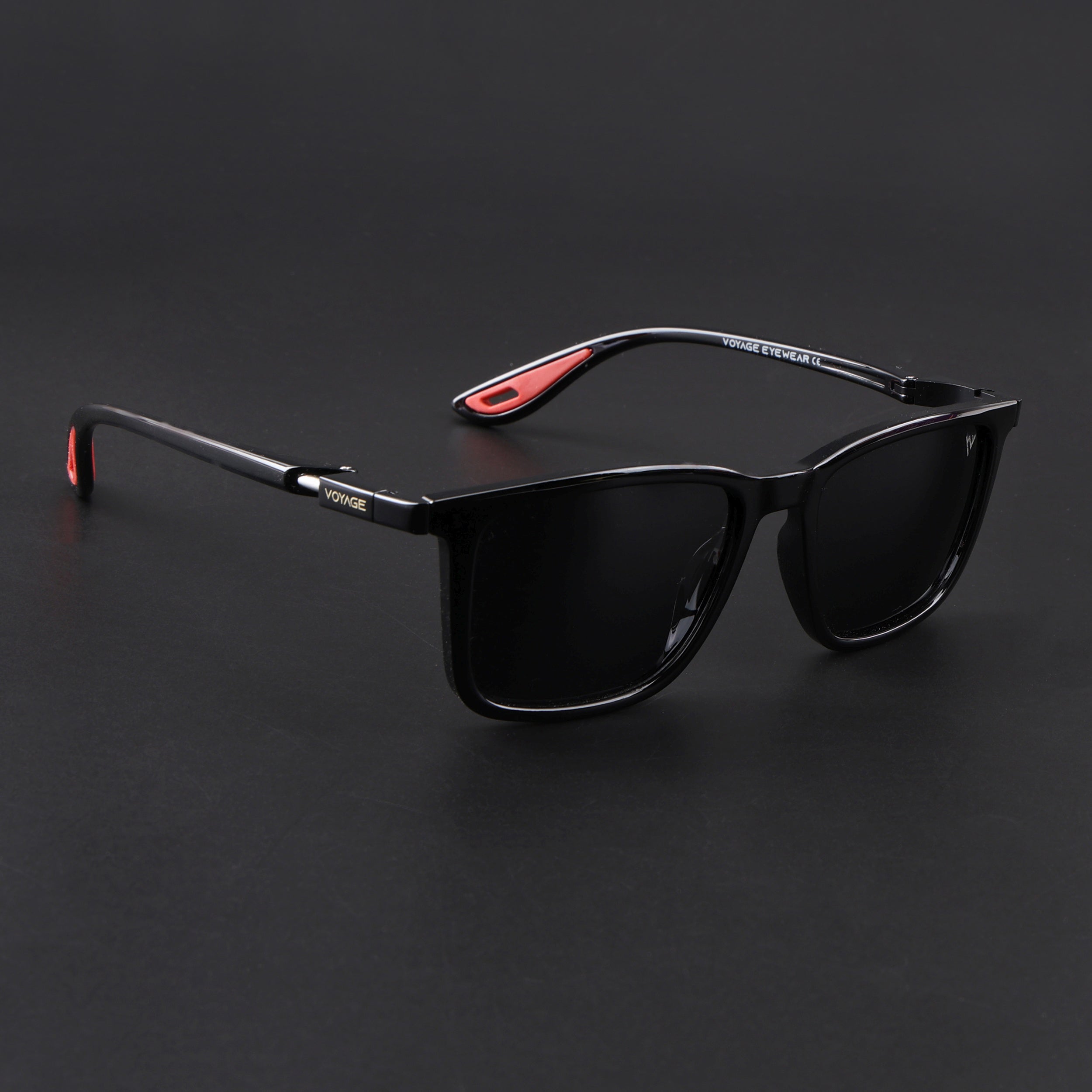 Beast | Shine Black Polarized Square Sunglasses | PMG6633