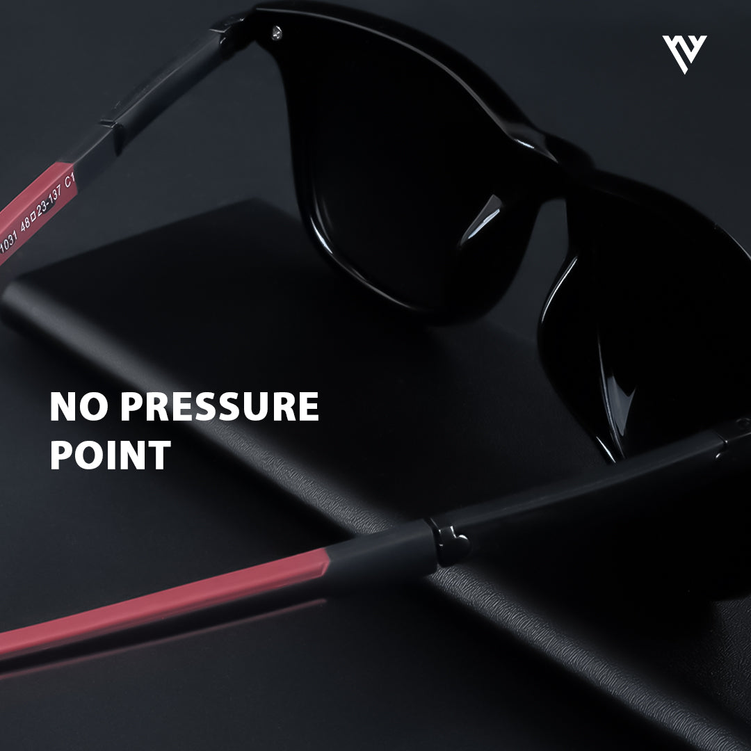 Ranger | Black Polarized Wayfarer Sunglasses - PMG3966