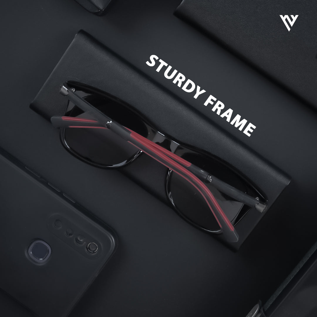 Ranger | Black Polarized Wayfarer Sunglasses - PMG3966