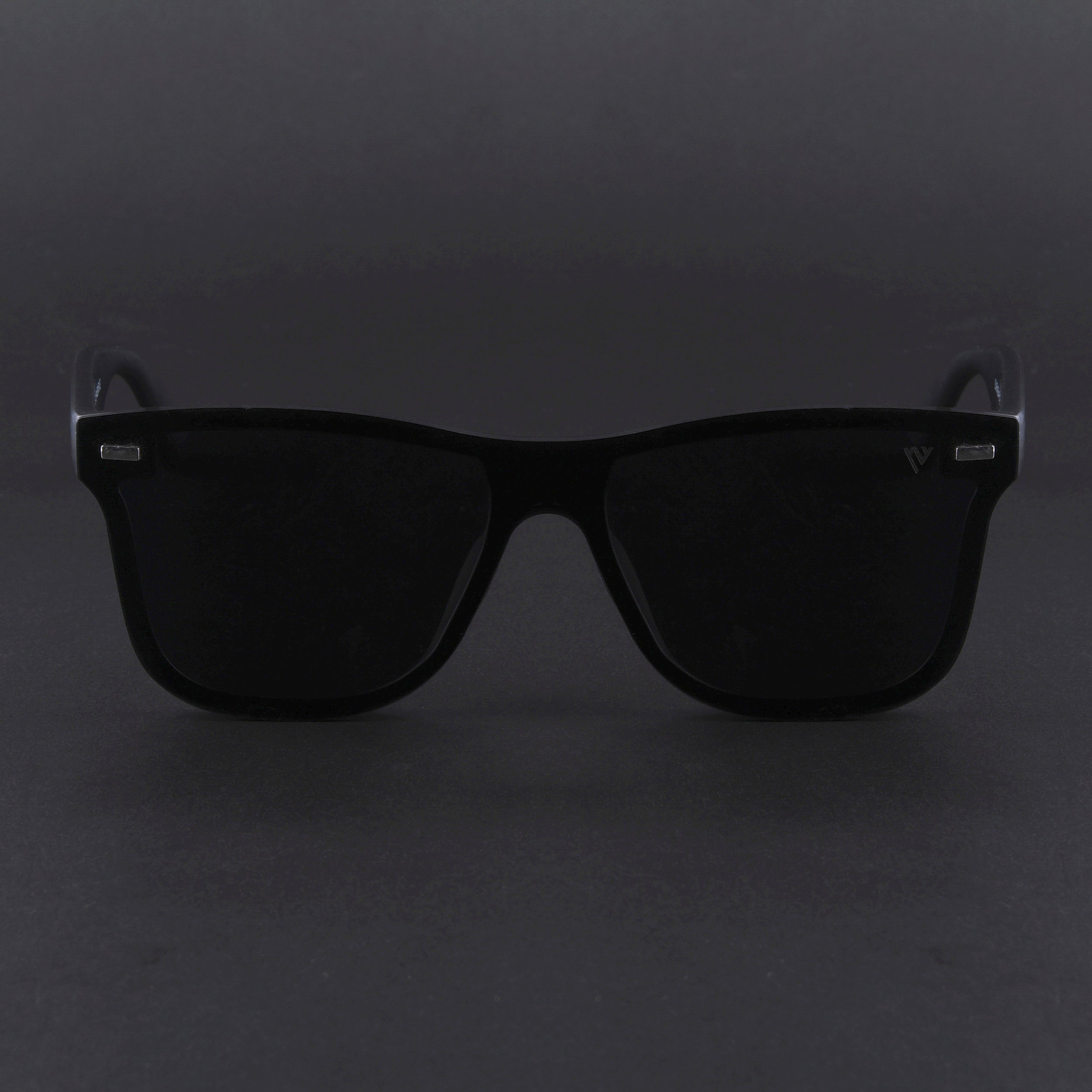 Mooze | Matte Black Polarized Wayfarer Sunglasses | PMG3977