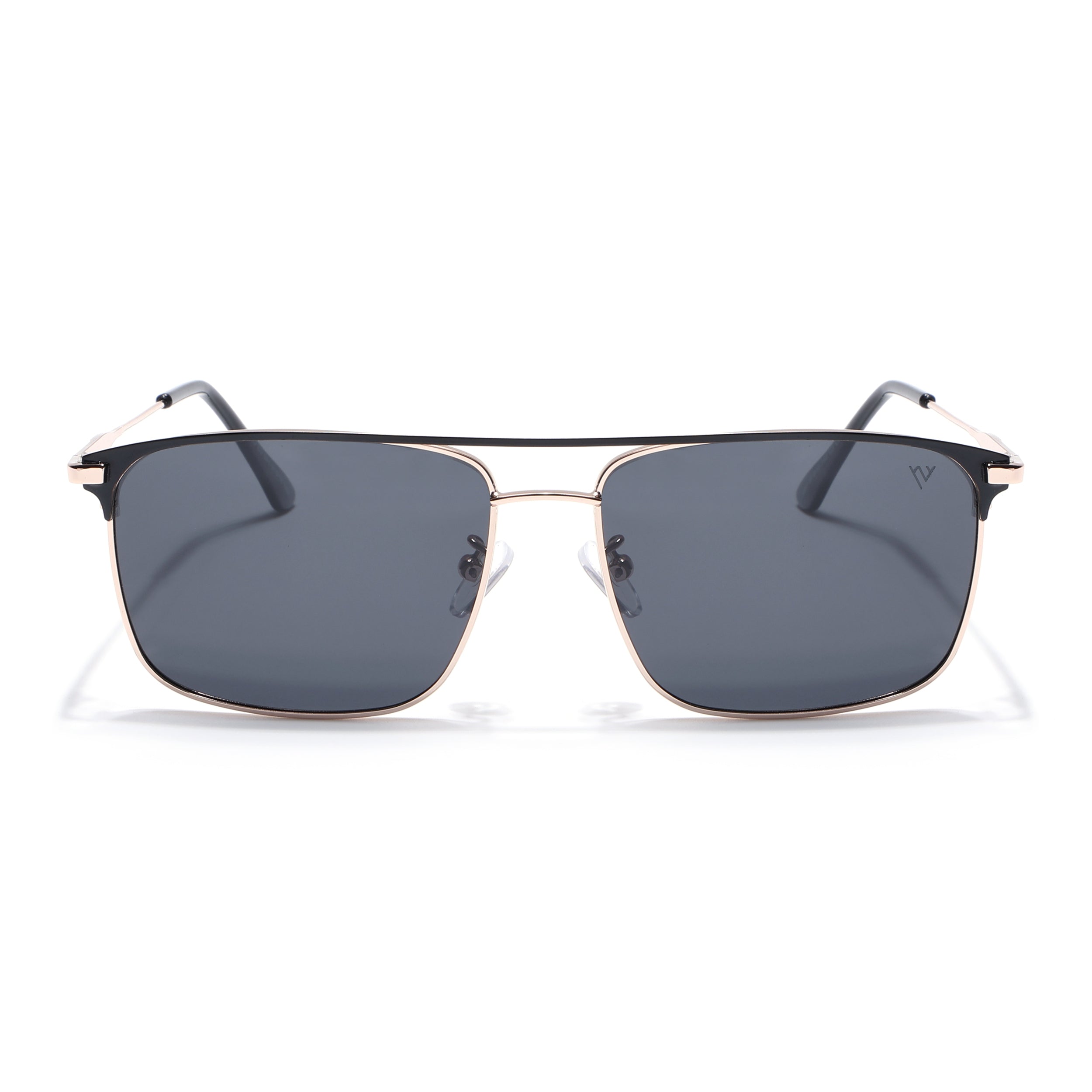 Wayfarer Polarized Sunglasses (Black Lens | Rose Gold & Black Frame - PMG4986)