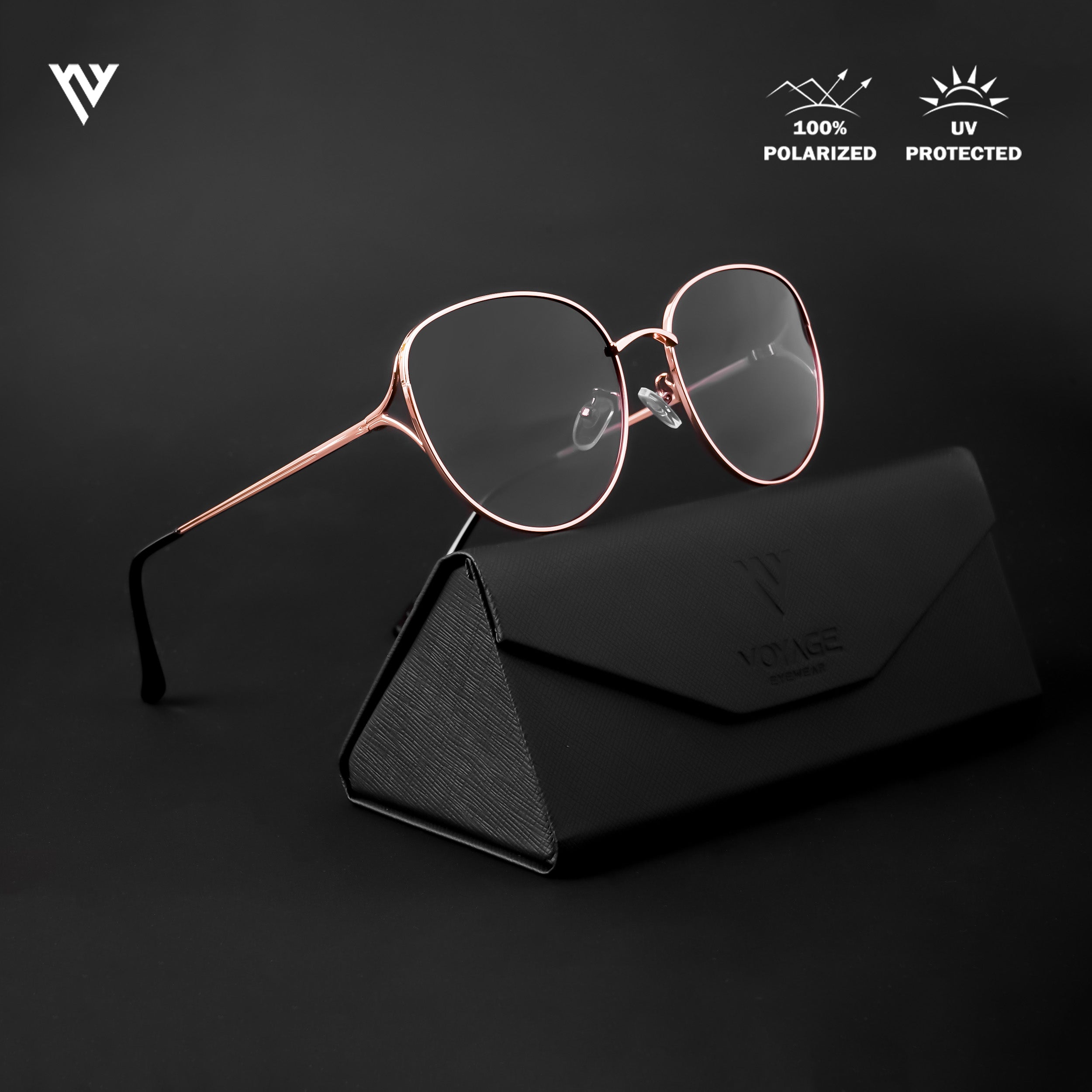 Voyage Exclusive Purple & Gradient Polarized Oversize/Oval Sunglasses for Women (1099MG4211)