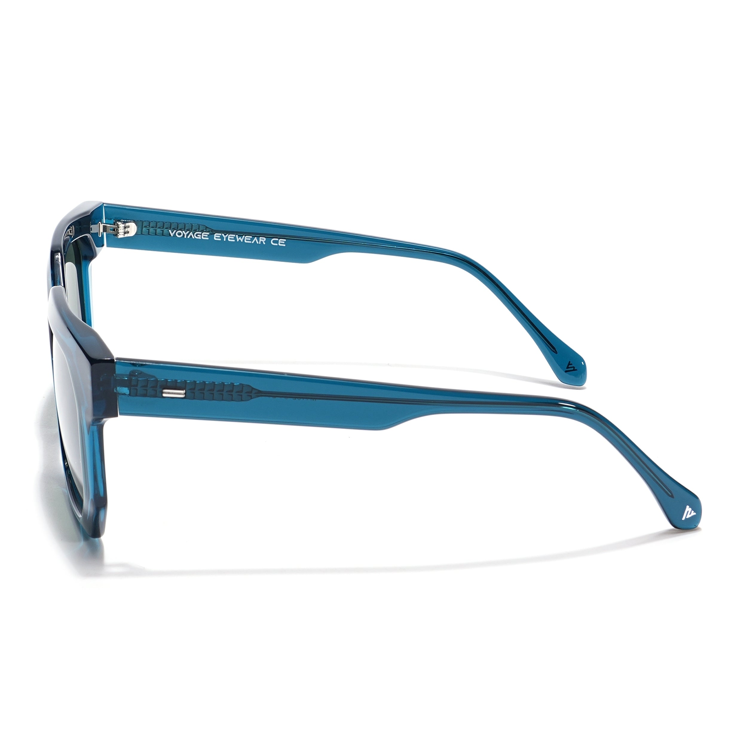 Voyage Select Wayfarer Sunglasses (Green Lens | Blue Frame - SLPMG5871)