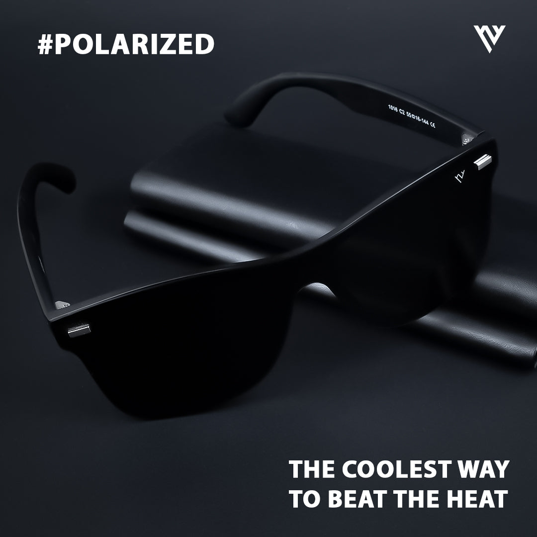 Voyage Exclusive Matt Black Polarized Wayfarer Sunglasses for Men & Women - PMG3977