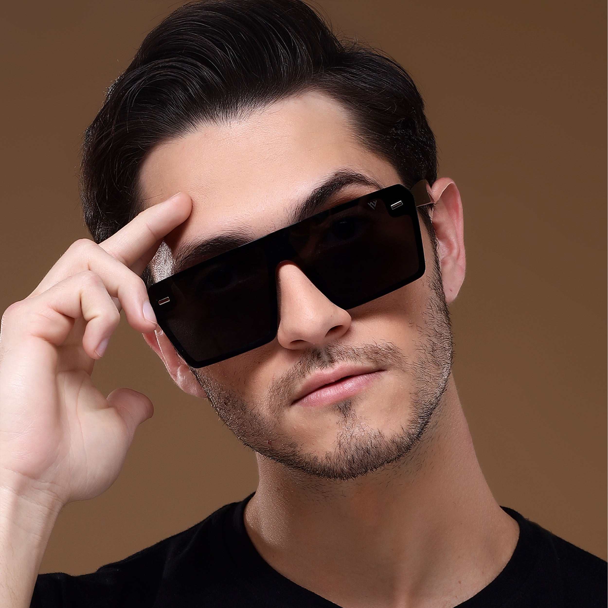 Voyage Exclusive Shine Black Polarized Wayfarer Sunglasses for Men & Women - PMG3970
