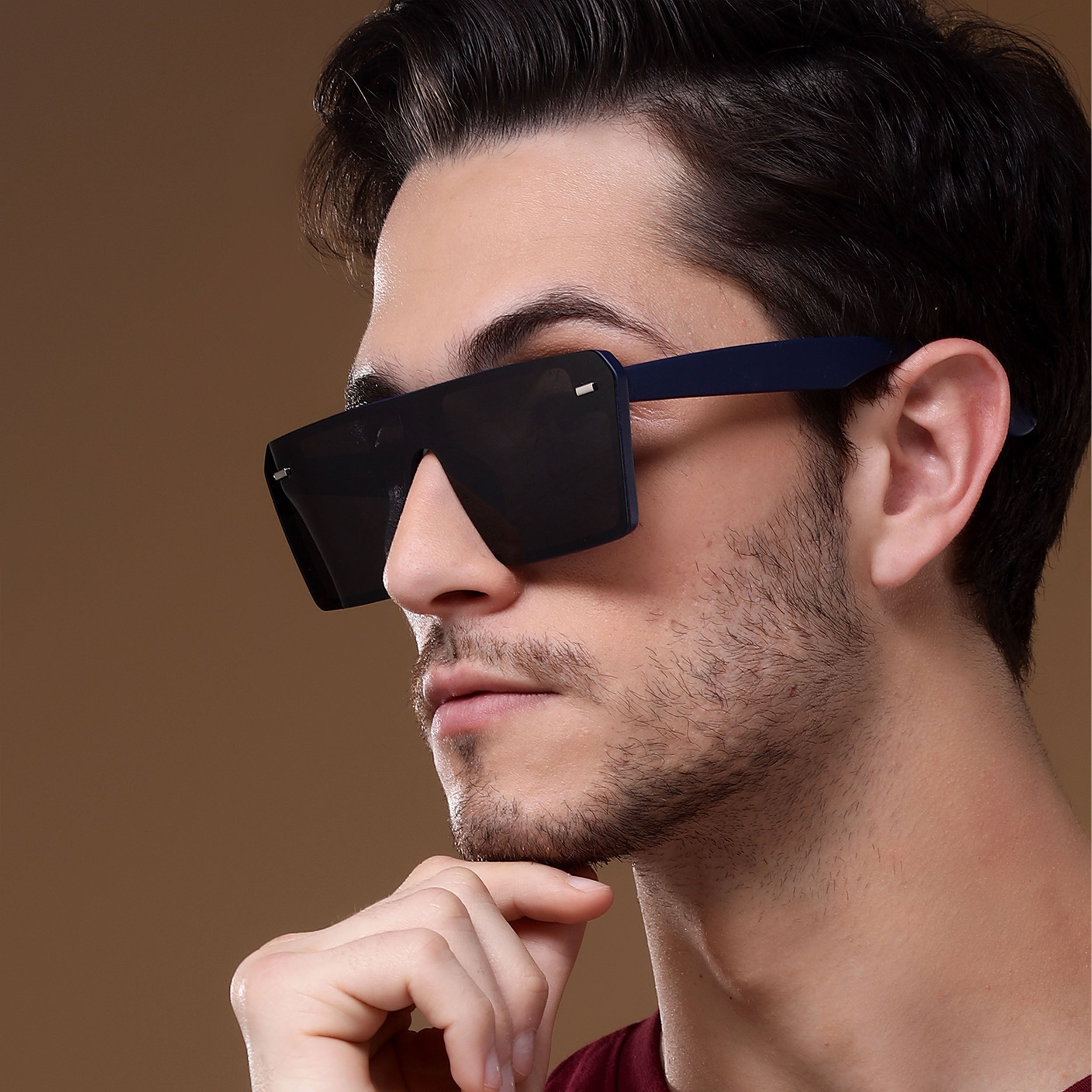 Voyage Exclusive Blue And Black Polarized Wayfarer Sunglasses for Men & Women - PMG3971