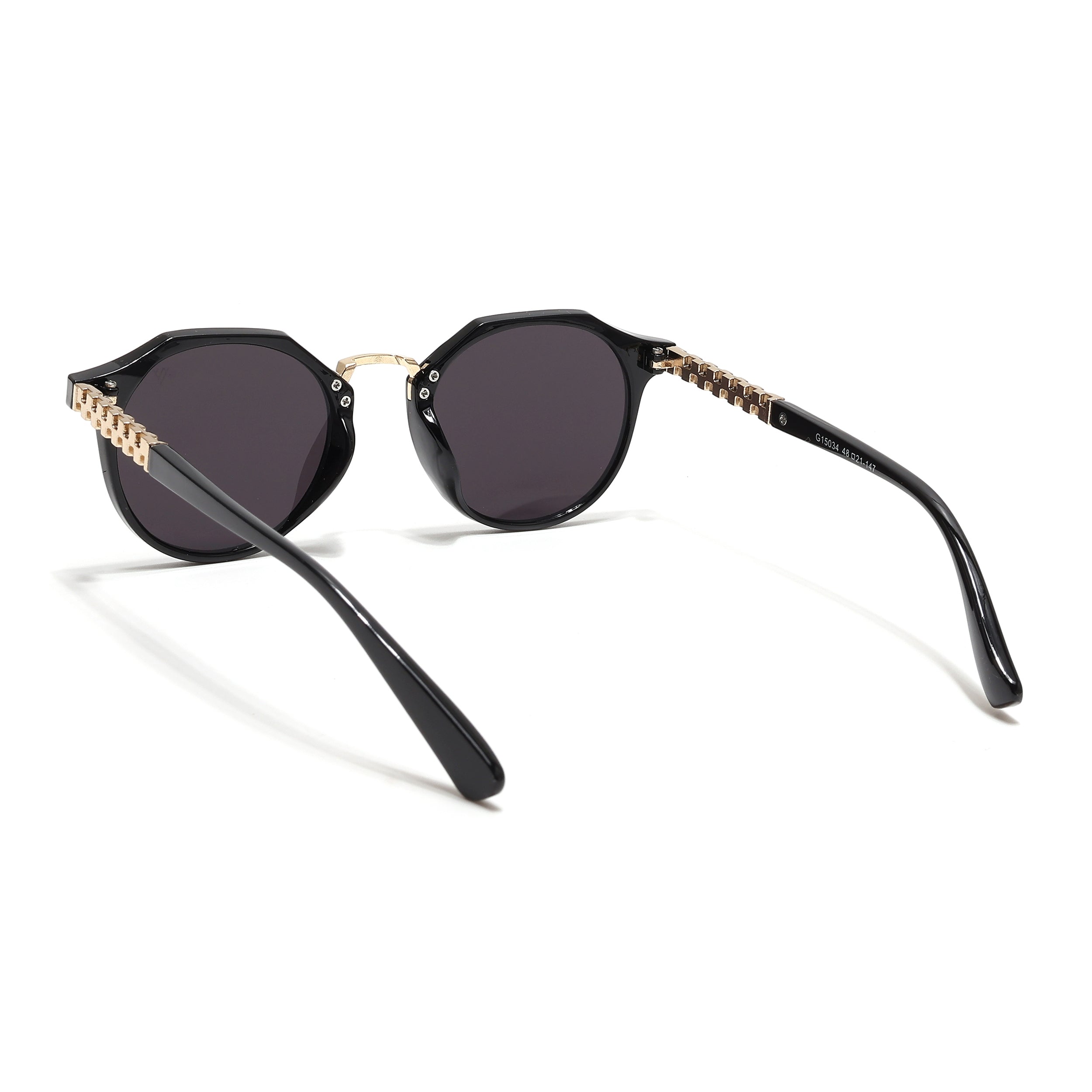Round Sunglasses (Black Lens | Black Frame - MG6426)