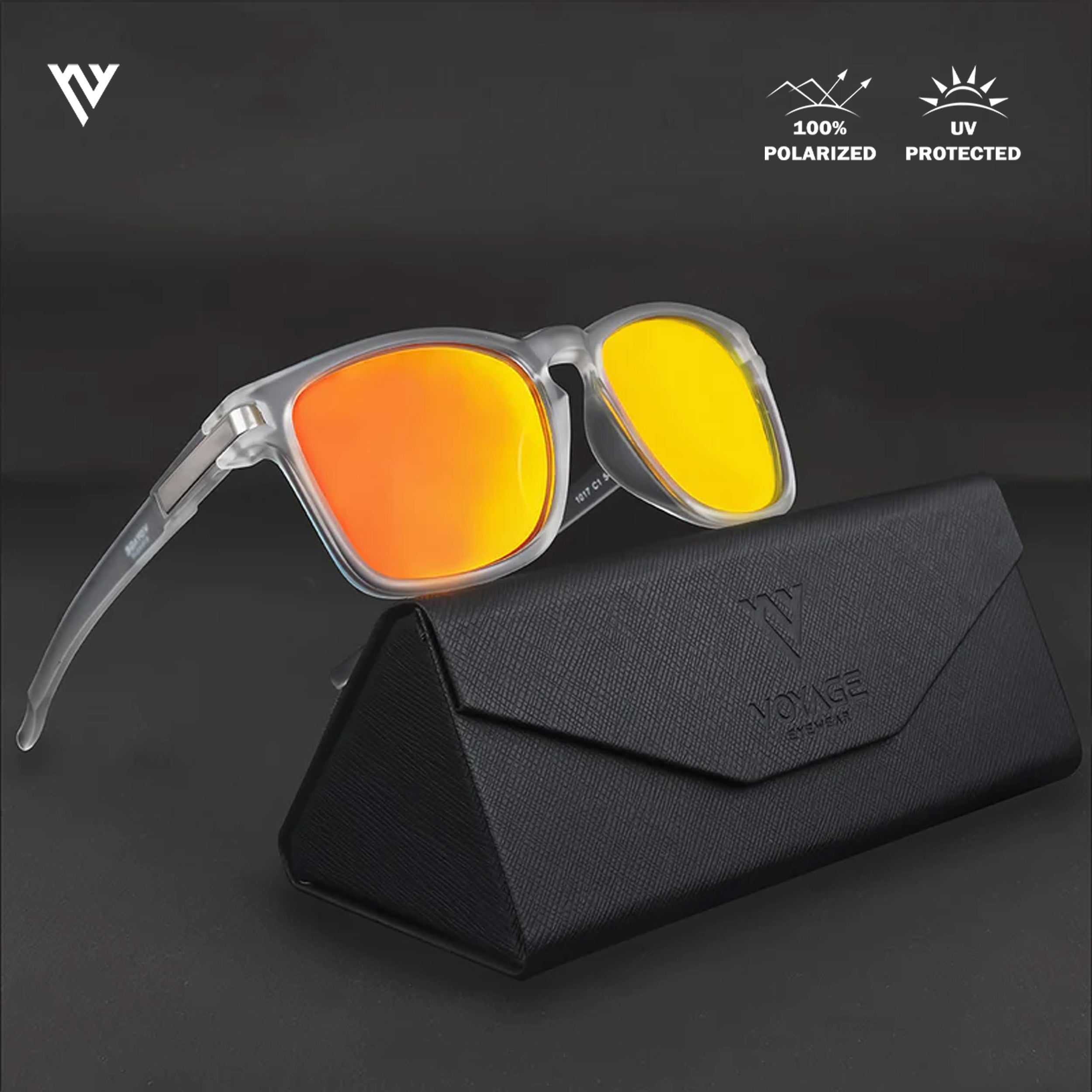 Voyage Exclusive Red Polarized Wayfarer Sunglasses for Men & Women - PMG3974