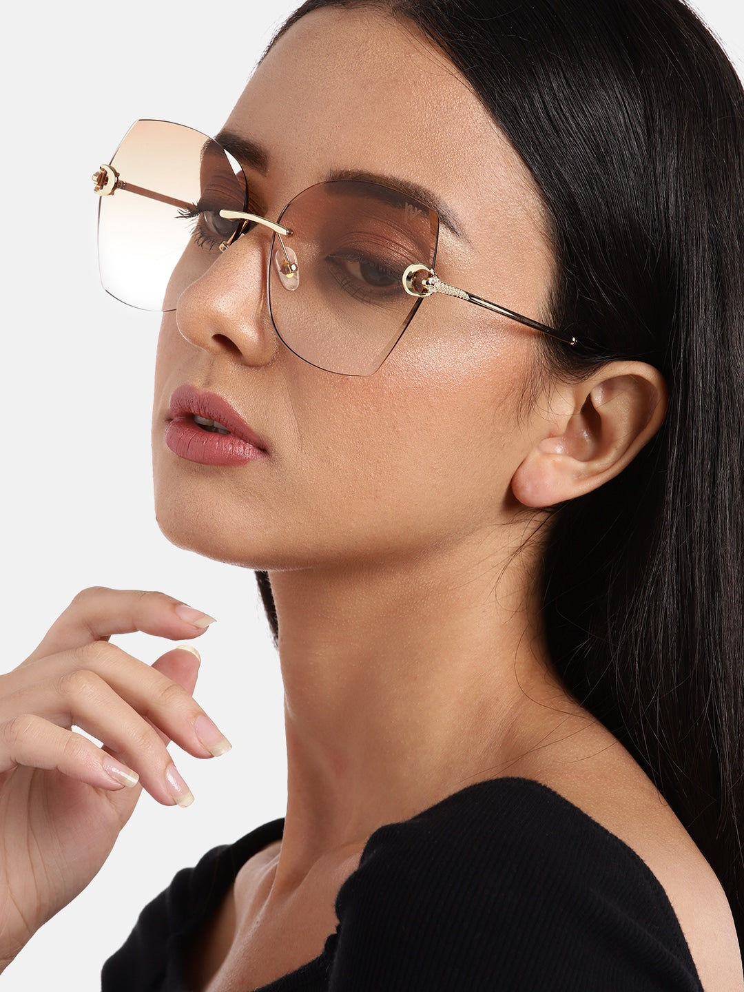 Elara | Light Brown Over Size Sunglasses MG2881