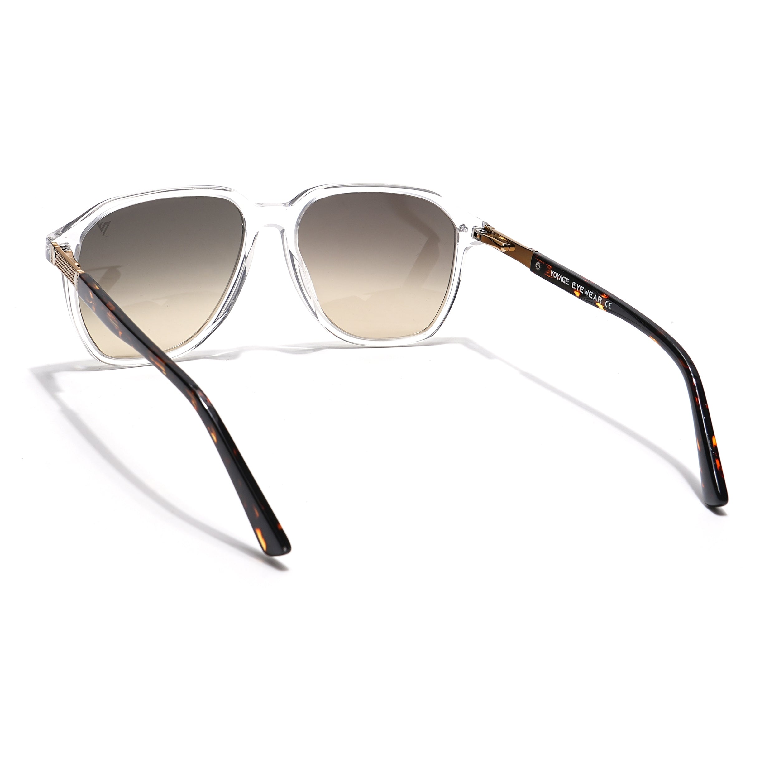 Voyage Select Square Sunglasses (Grey & Light Brown Lens | Transparent Frame - SLMG6126)