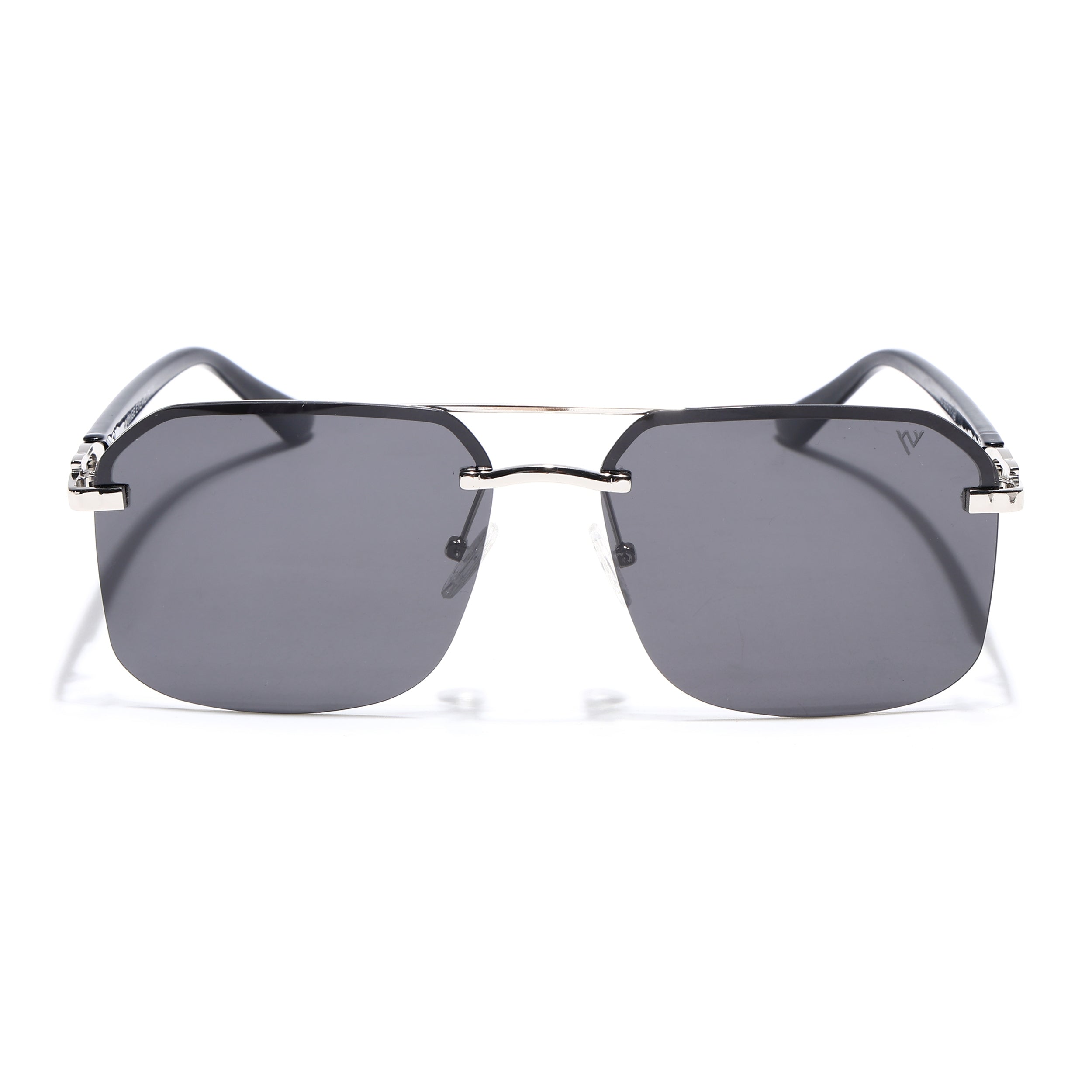 Odyssey | Black & Silver Polarized Wayfarer Sunglasses - PMG4144