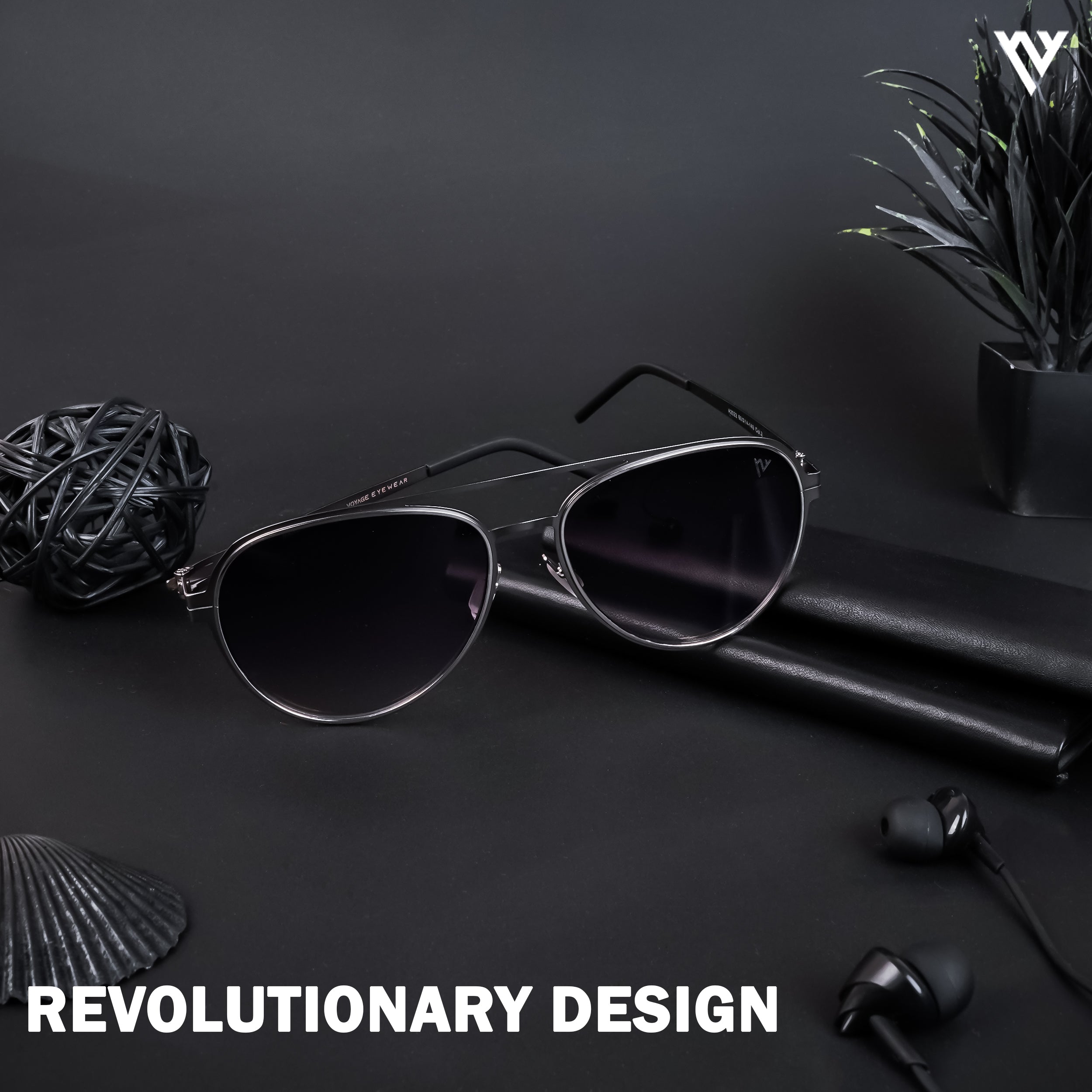 Silver Polarized Aviator Sunglasses - PMG4290