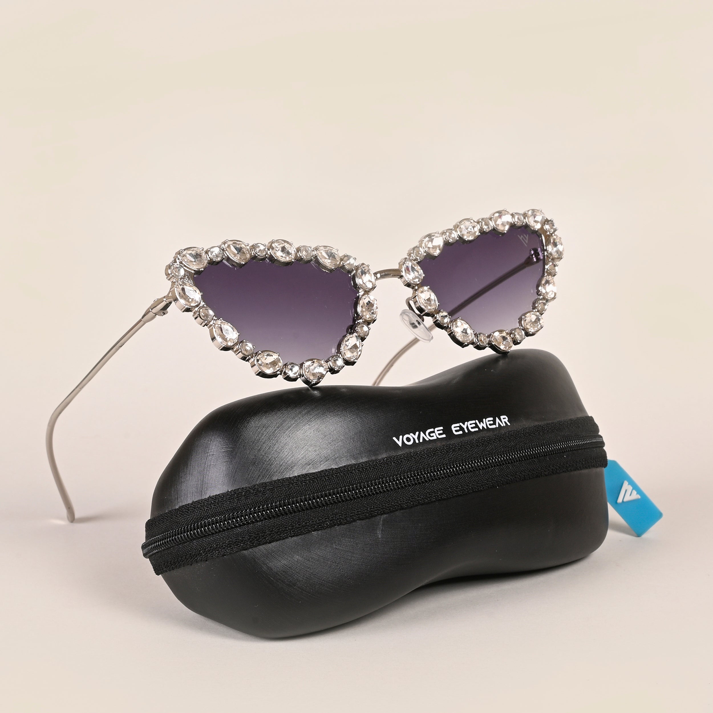 Voyage Grey & Clear Cateye Sunglasses for Women (3562MG4129)