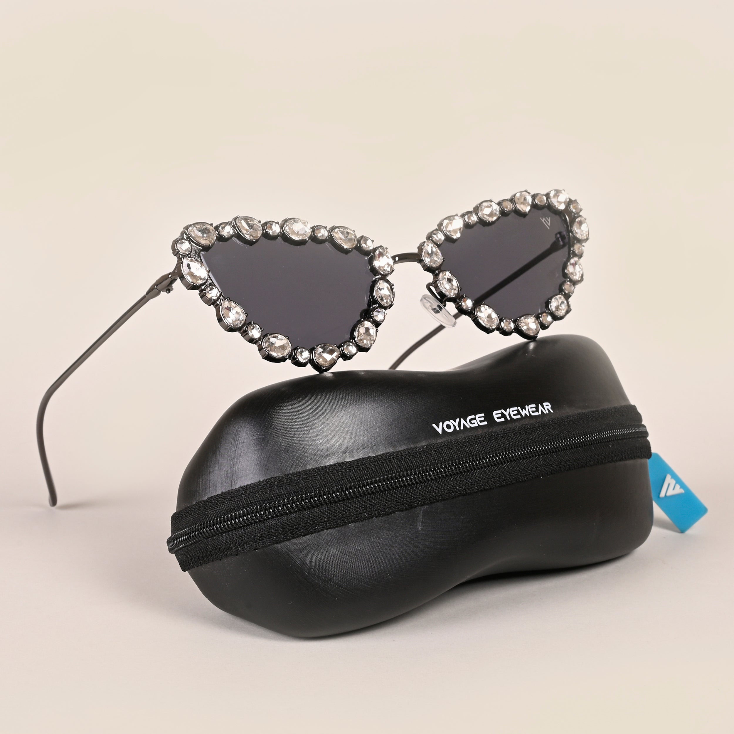 Voyage Black Cateye Sunglasses for Women (3562MG4127)