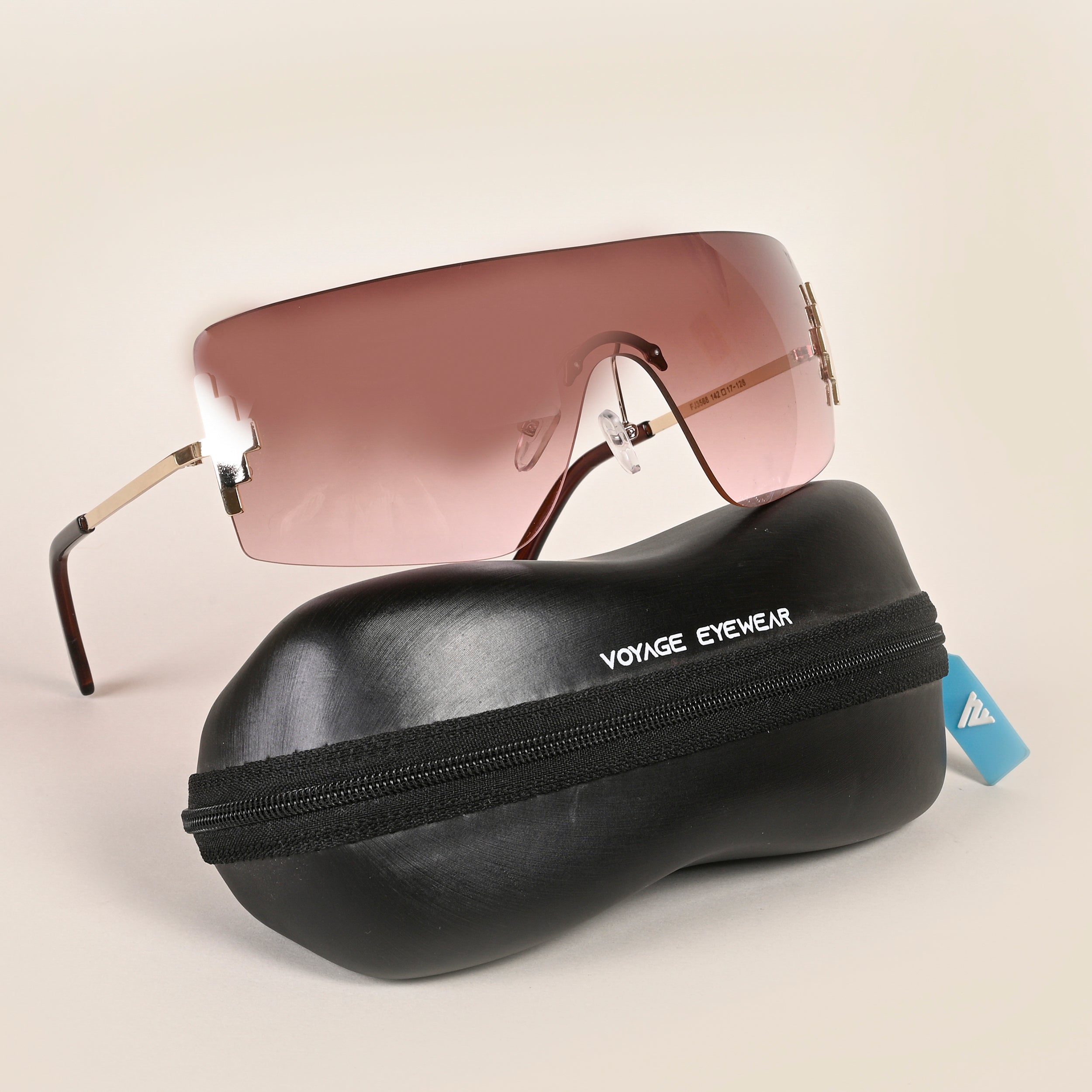 Voyage Brown Wrap Around Sunglasses for Men & Women (3568MG4120)