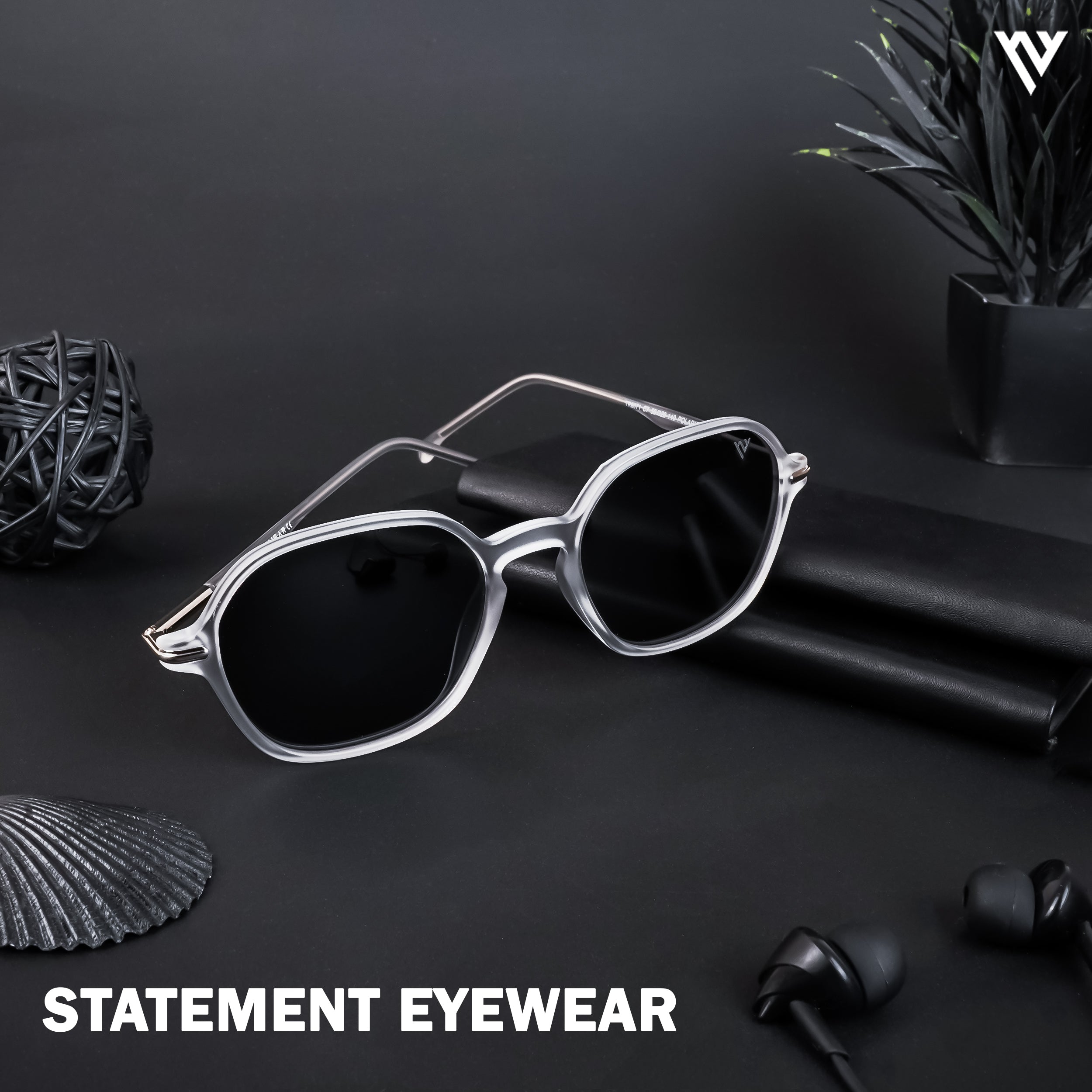 Voyage Exclusive Transparent Polarized Round Sunglasses for Men & Women (TR8071PMG4494)