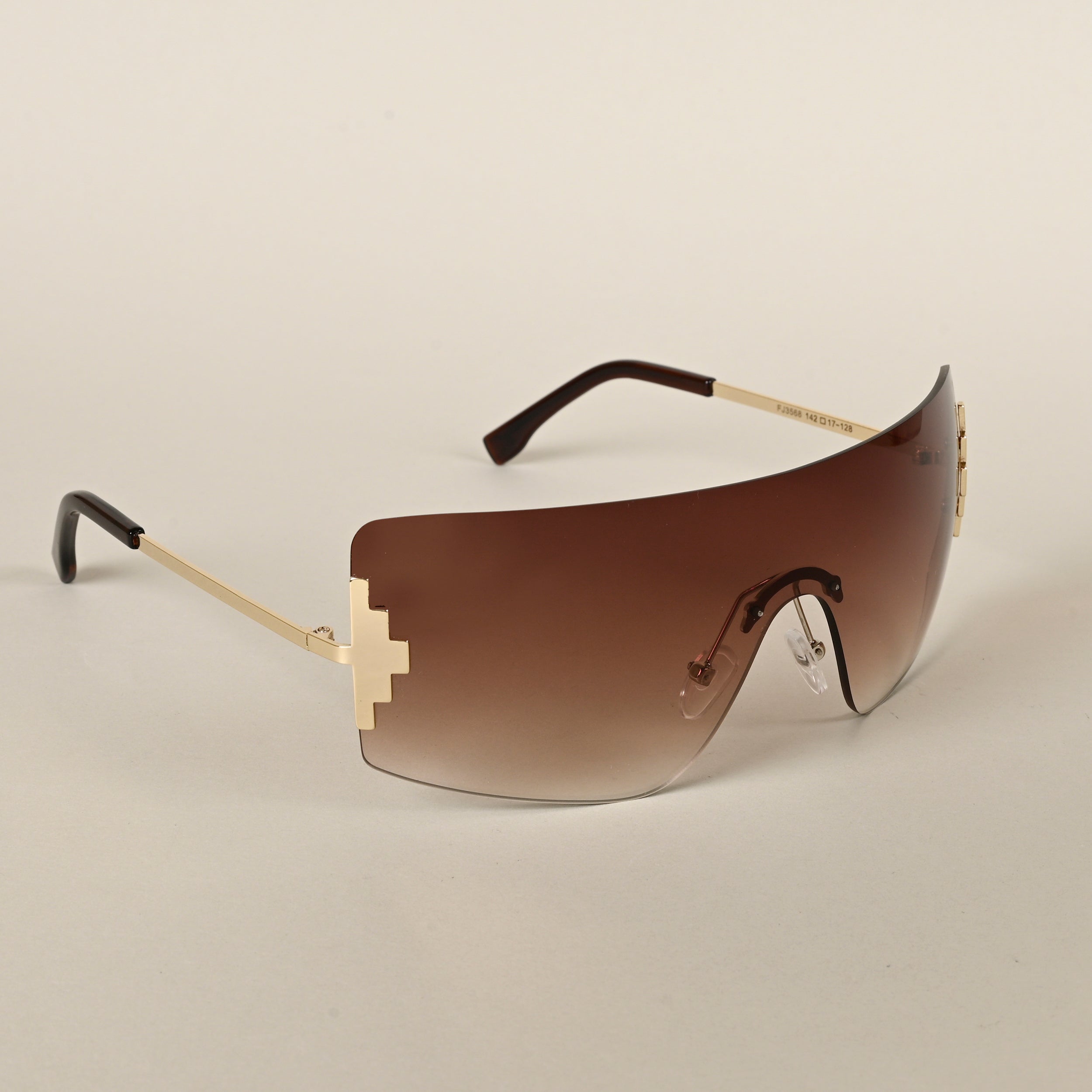 Voyage Brown & Clear Wrap Around Sunglasses for Men & Women (3568MG4118)