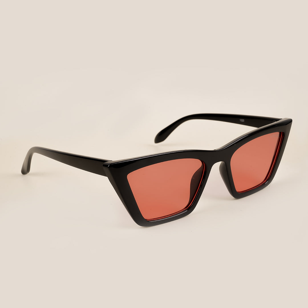 Voyage Black-Red Cateye Sunglasses MG3299