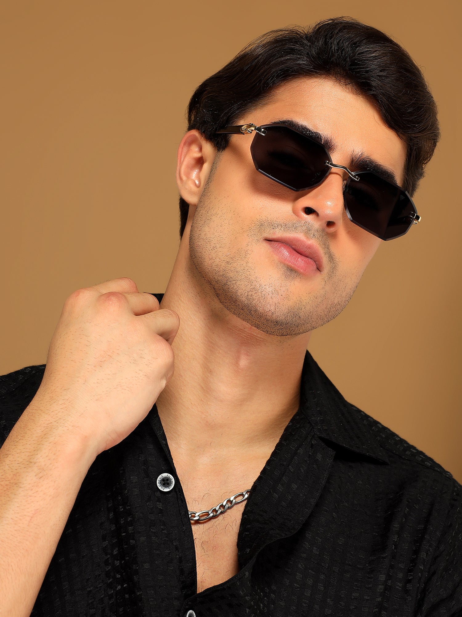 Slayr | Black Rimless Sunglasses | MG7043