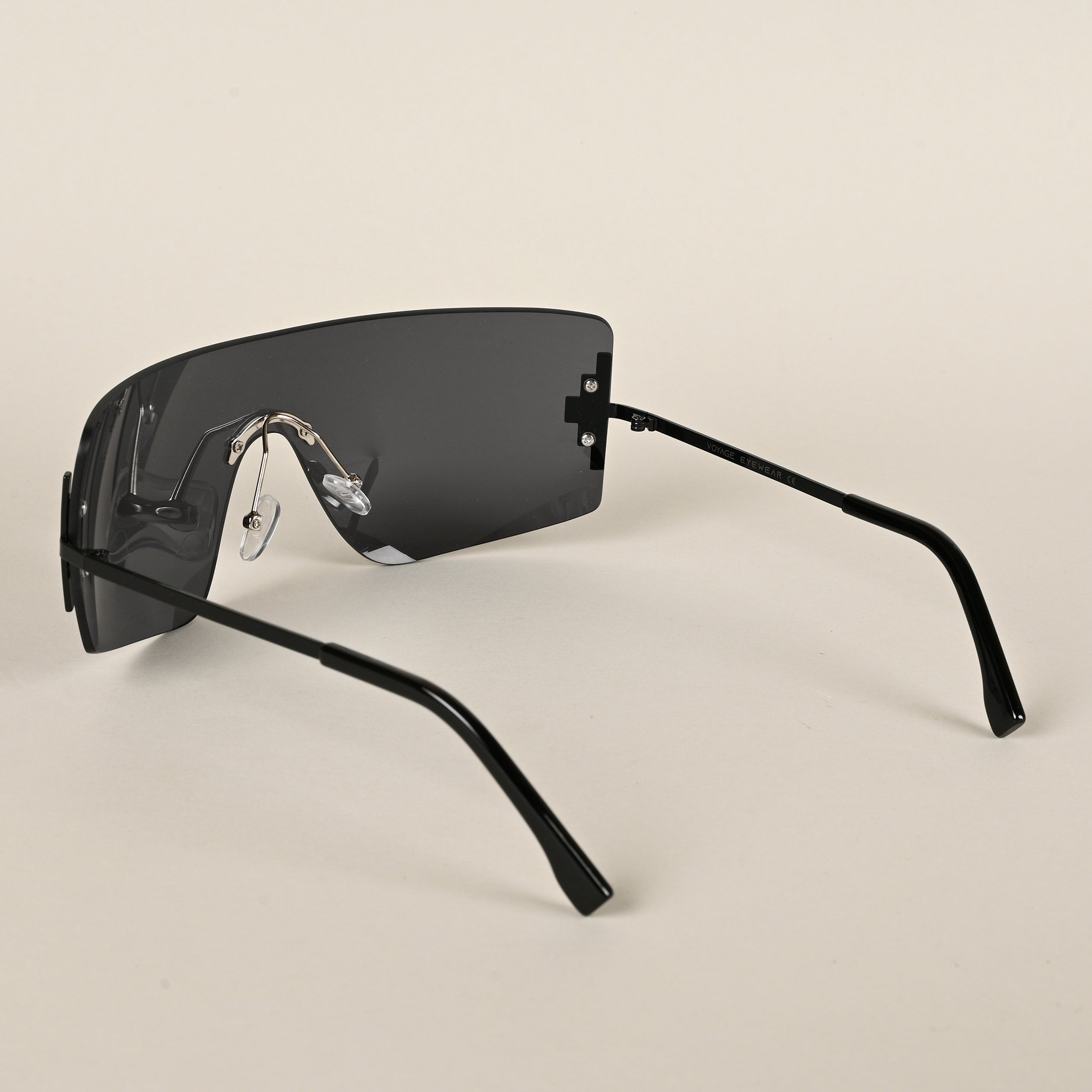 Voyage Black Wrap Around Sunglasses for Men & Women (3568MG4115)