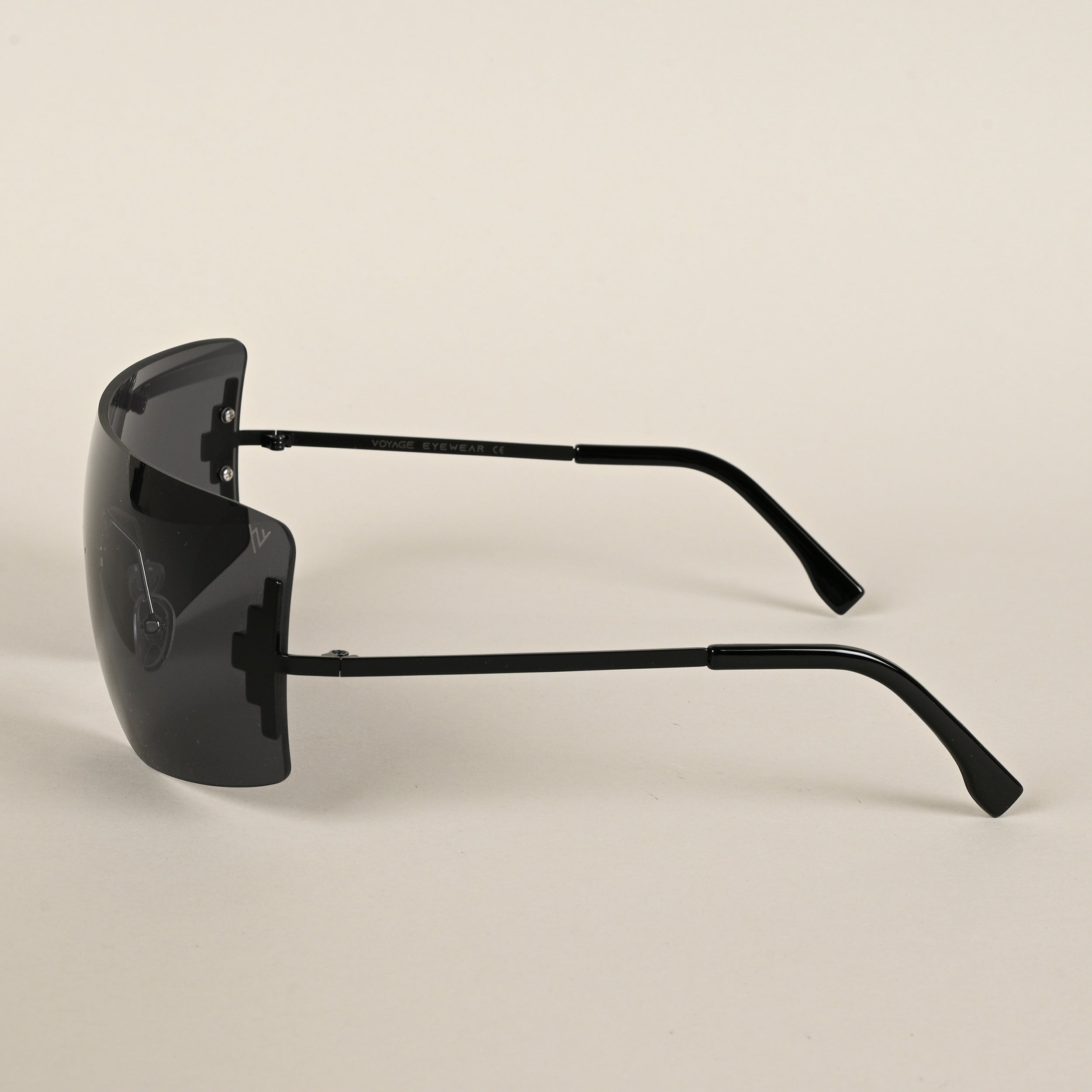 Voyage Black Wrap Around Sunglasses for Men & Women (3568MG4115)