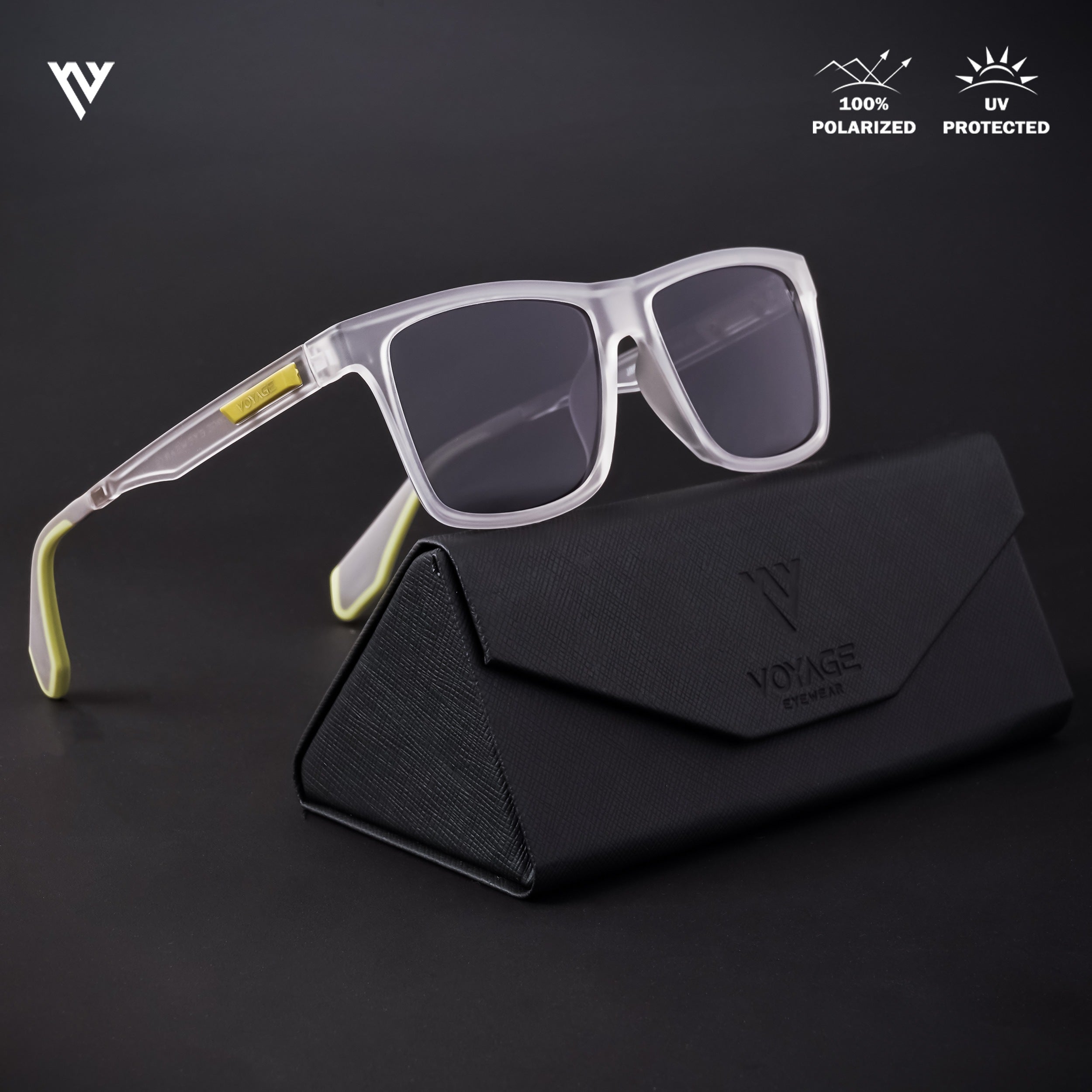 Active Transparent Polarized Wayfarer Sunglasses - PMG4476