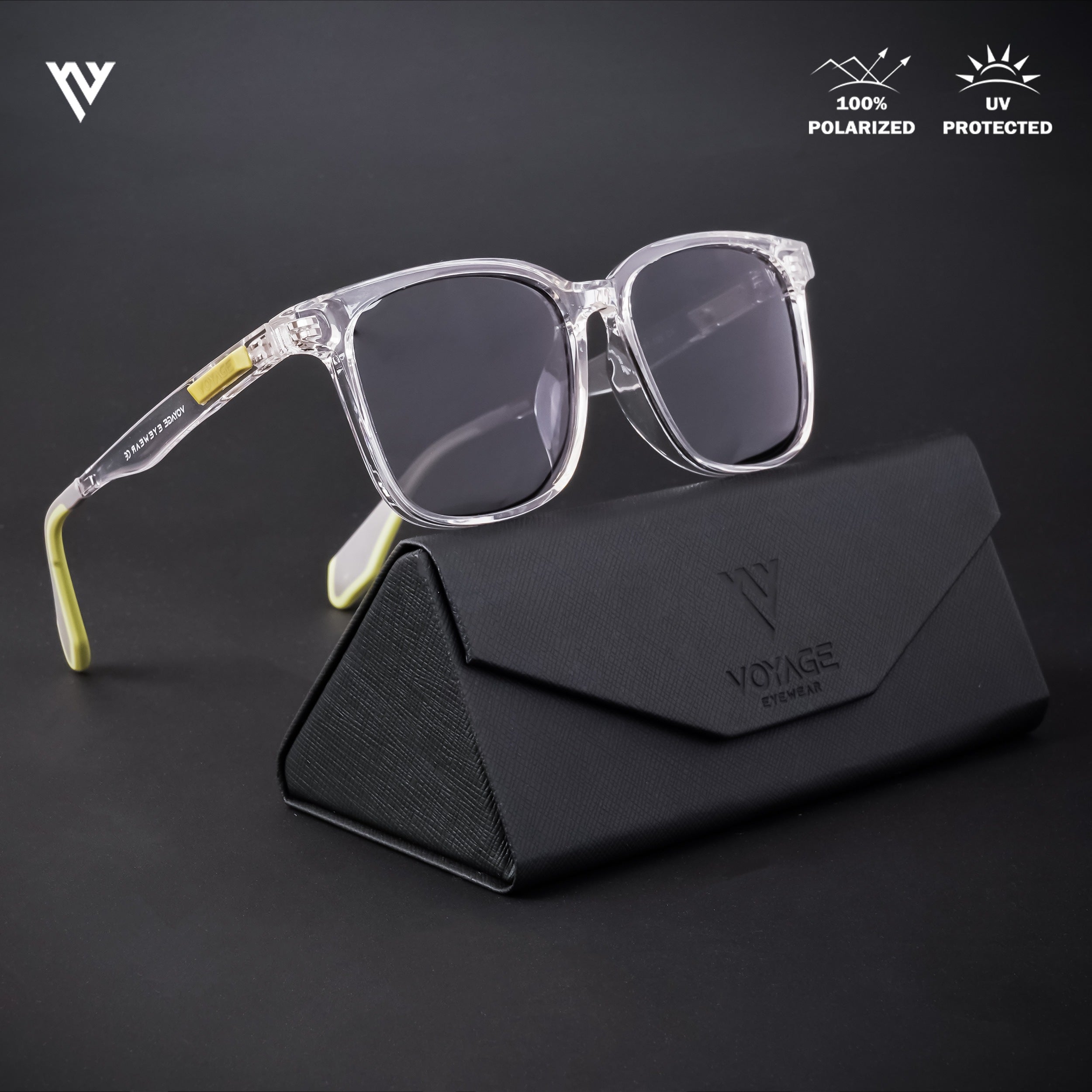 Active Transparent Polarized Wayfarer Sunglasses - PMG4463