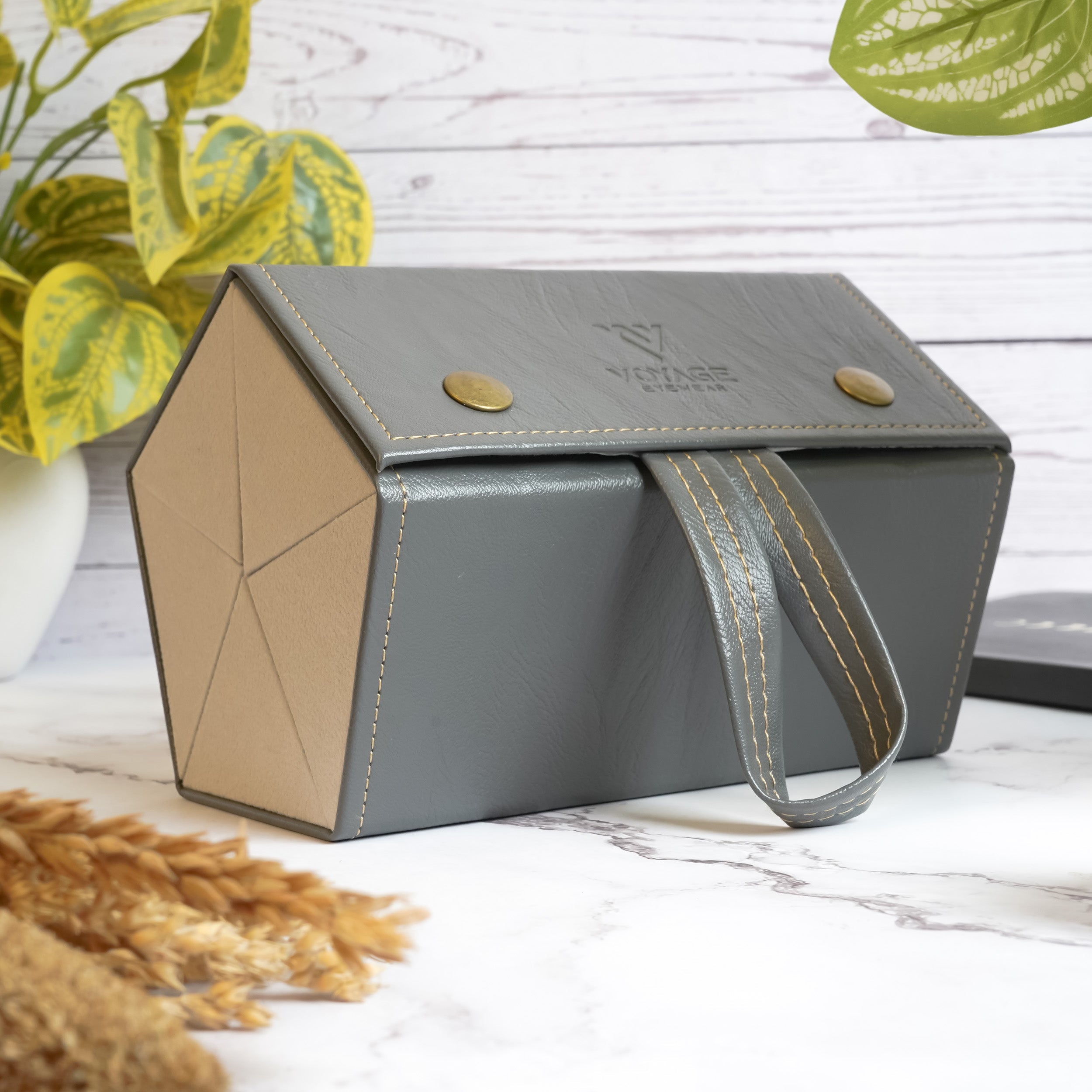 Voyage Grey Sunglasses or Eyeglasses Storage Box