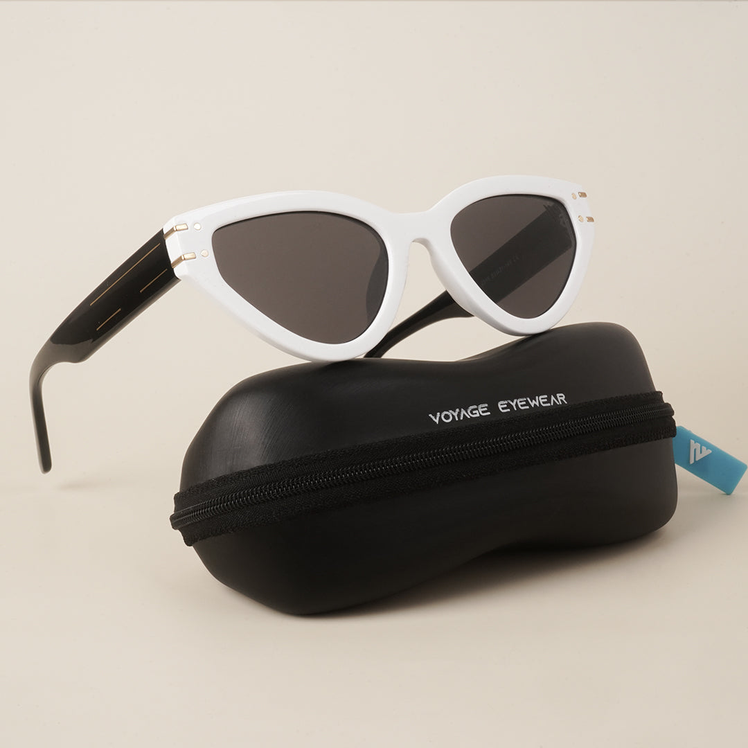Voyage Black Cateye Sunglasses for Women - MG4174