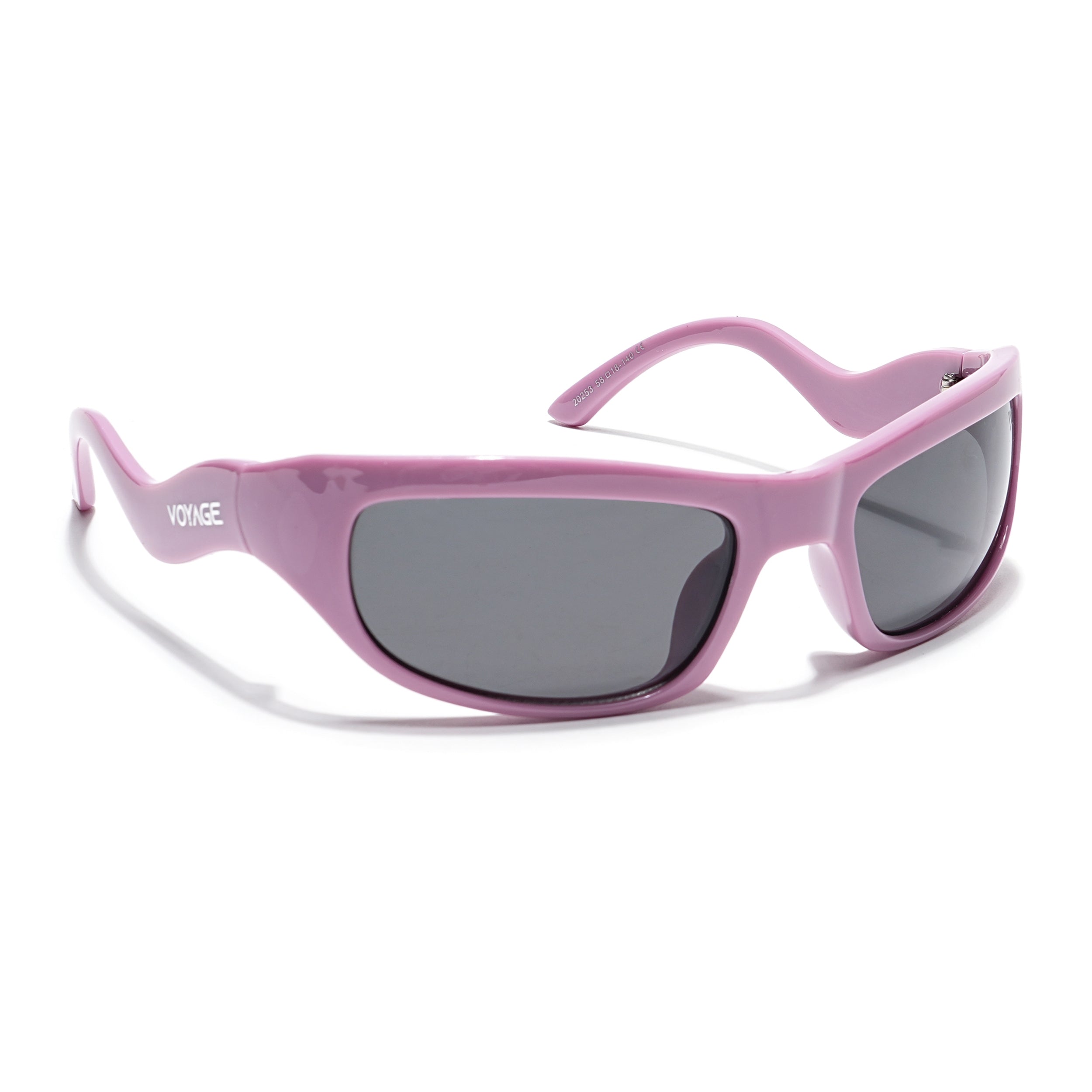 Wrap Around Sunglasses (Black Lens | Voilet Frame - MG5557)